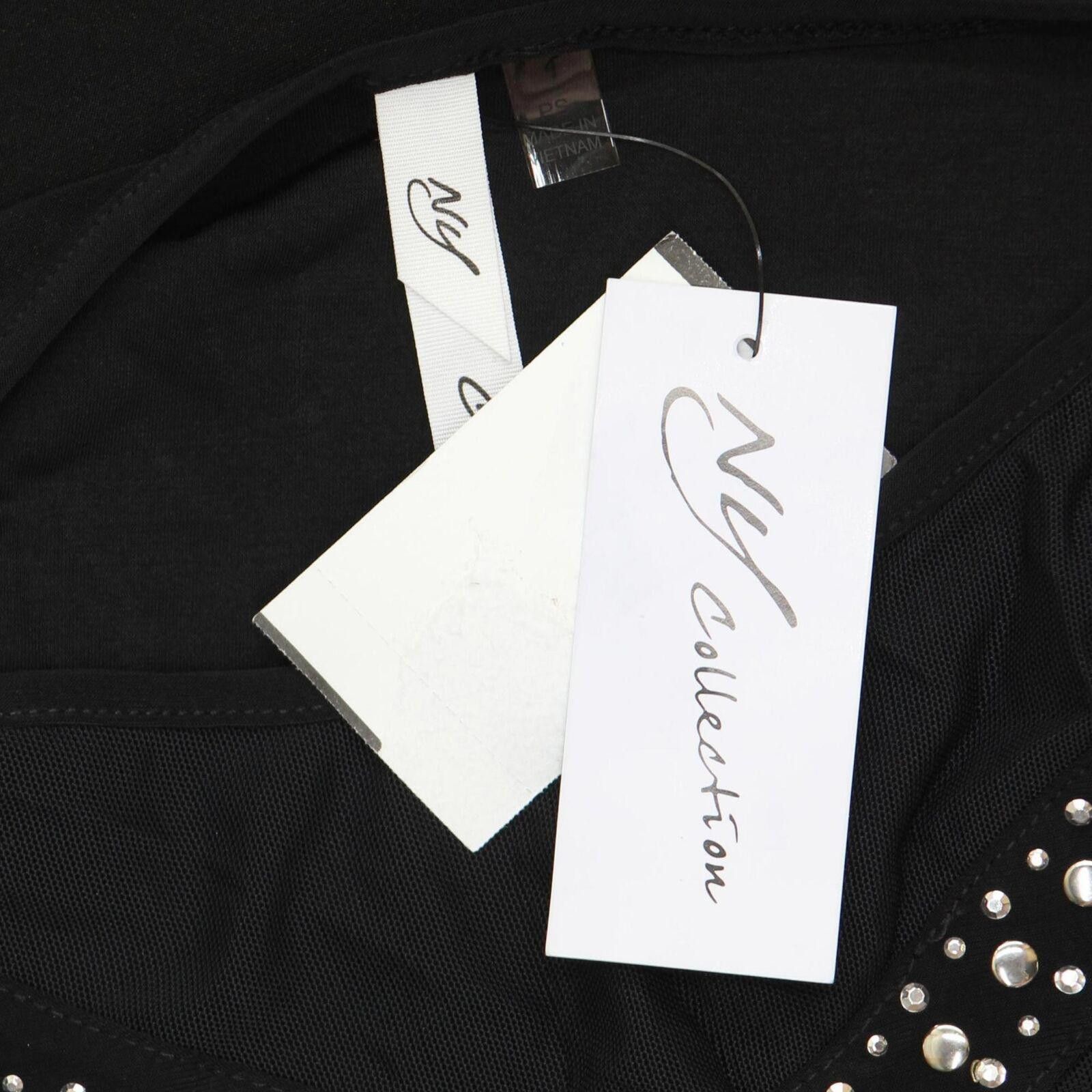 Other NWT Ny Collection Flutter Sleeve Top PITU0042 PS Black Size S / US 4 / IT 40 - 3 Thumbnail