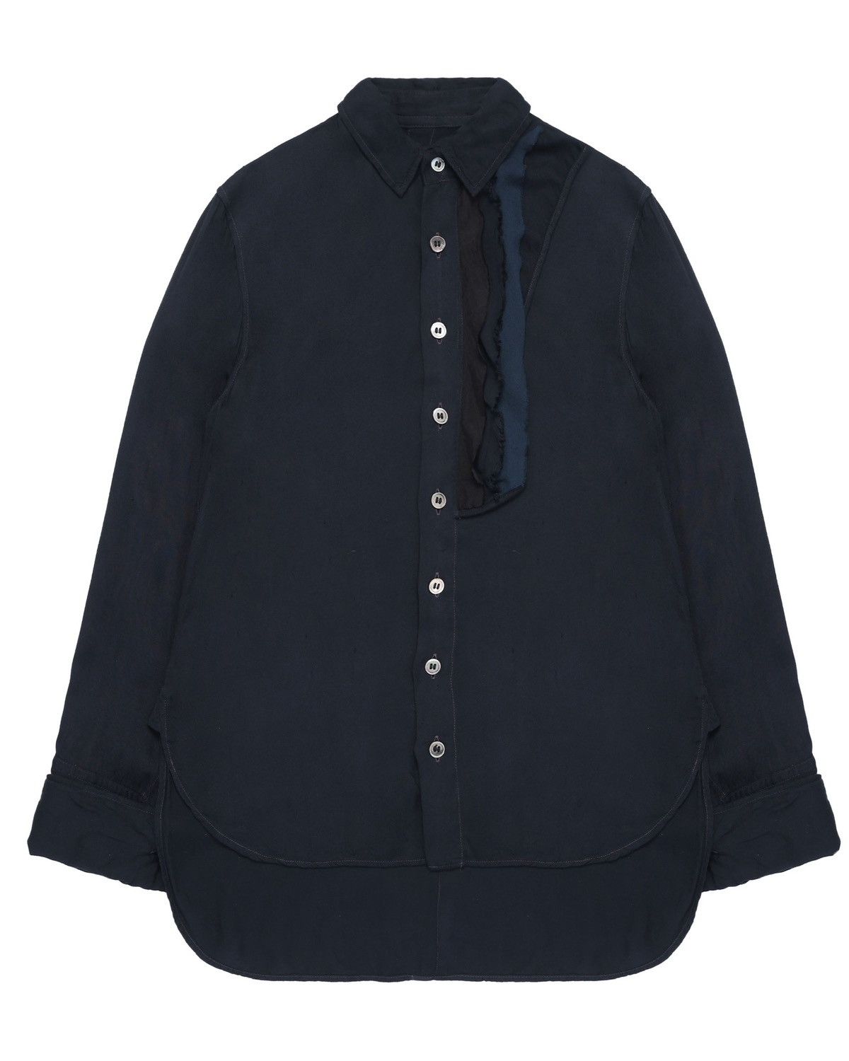 Y's Y’s Yohji Yamamoto Frayed Ruffle Panel Shirt Size S / US 4 / IT 40 - 1 Thumbnail