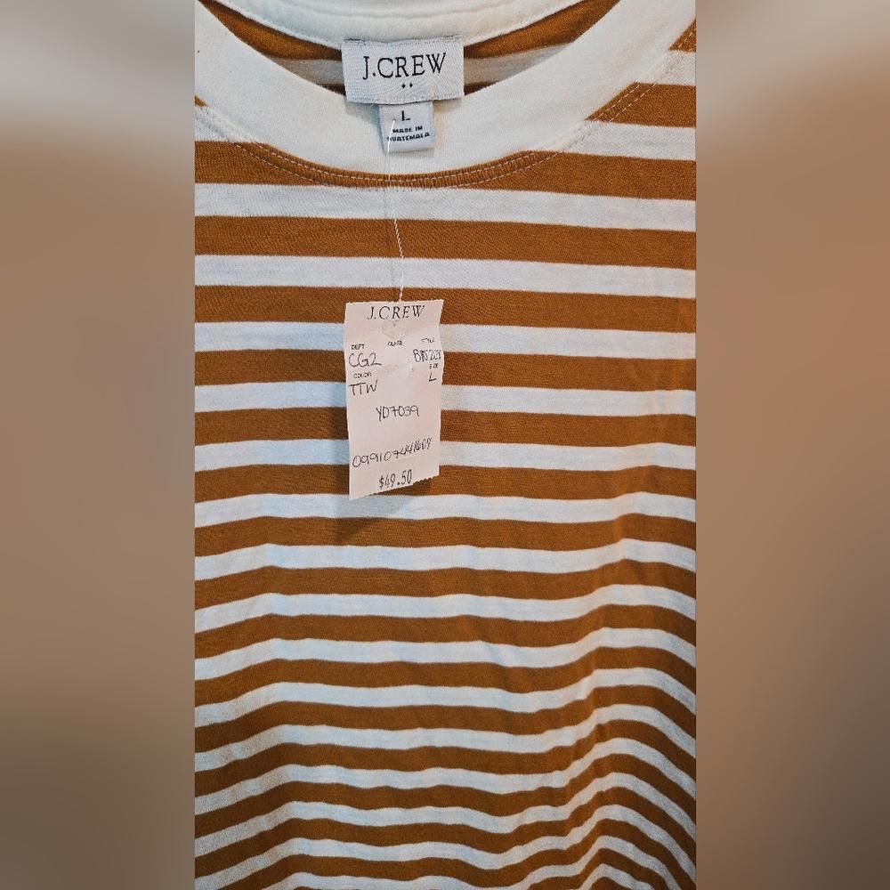 J.Crew J Crew Striped Tee Size L / US 10 / IT 46 - 3 Thumbnail