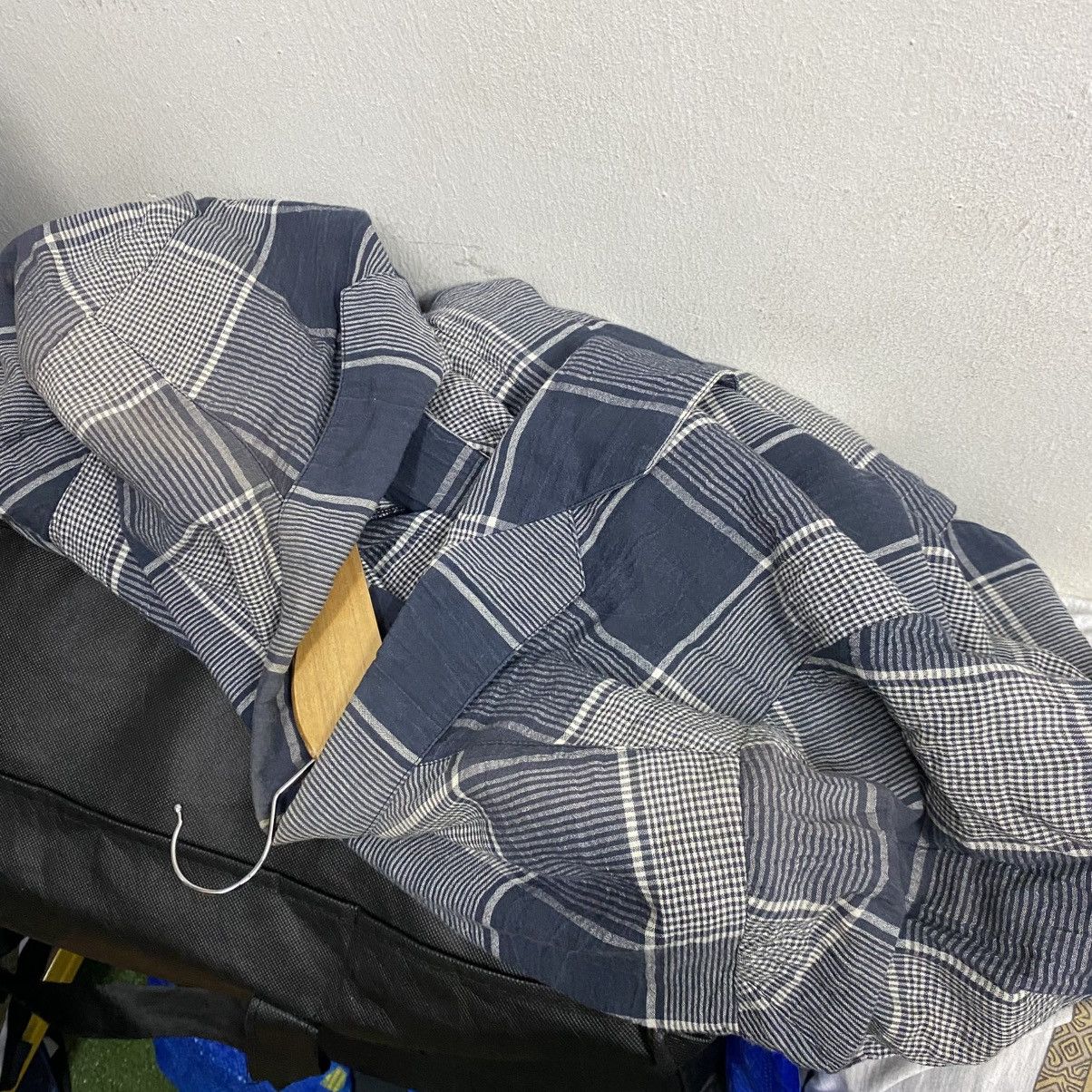 Issey Miyake vintage I.S. Issey Miyake gingham light layer blazer jacket Size 42L - 11 Thumbnail