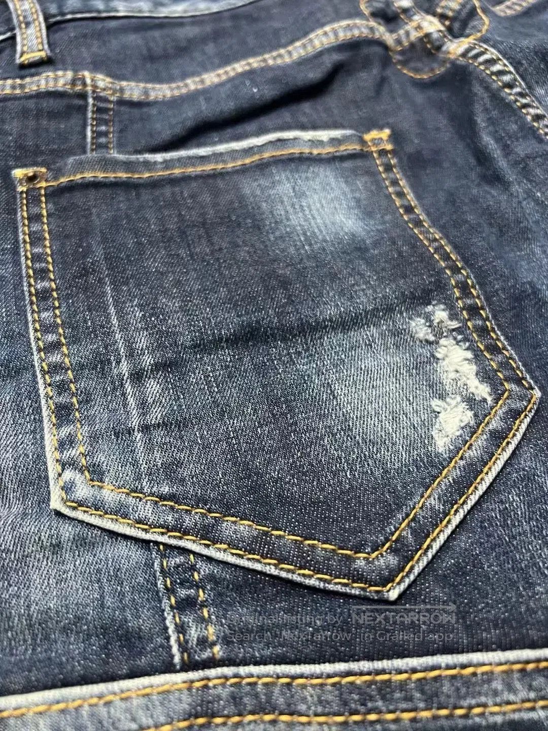 Dsquared2 stylish blue biker patch jeans. Size US 44 / EU 60 - 6 Thumbnail