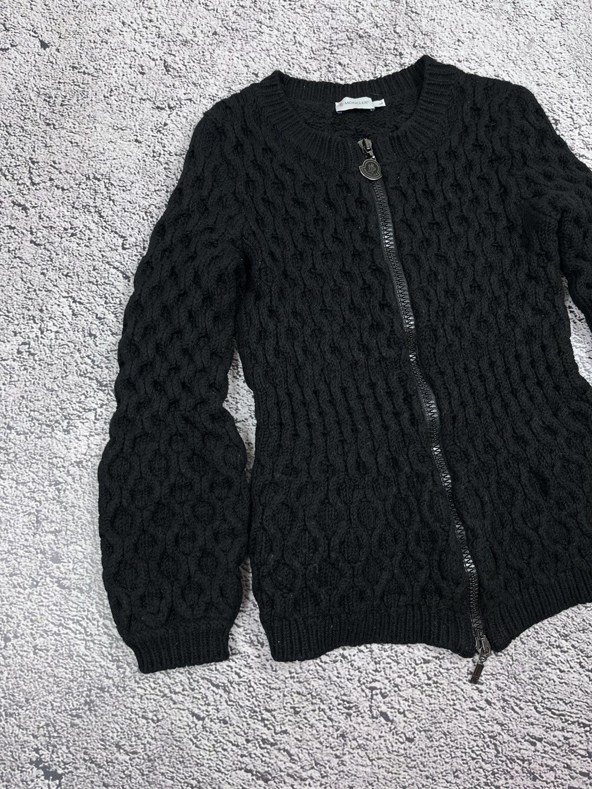 Moncler Moncler Maglione Tricot Alla Coreana Heavy Cable Knit Size L / US 10 / IT 46 - 4 Thumbnail