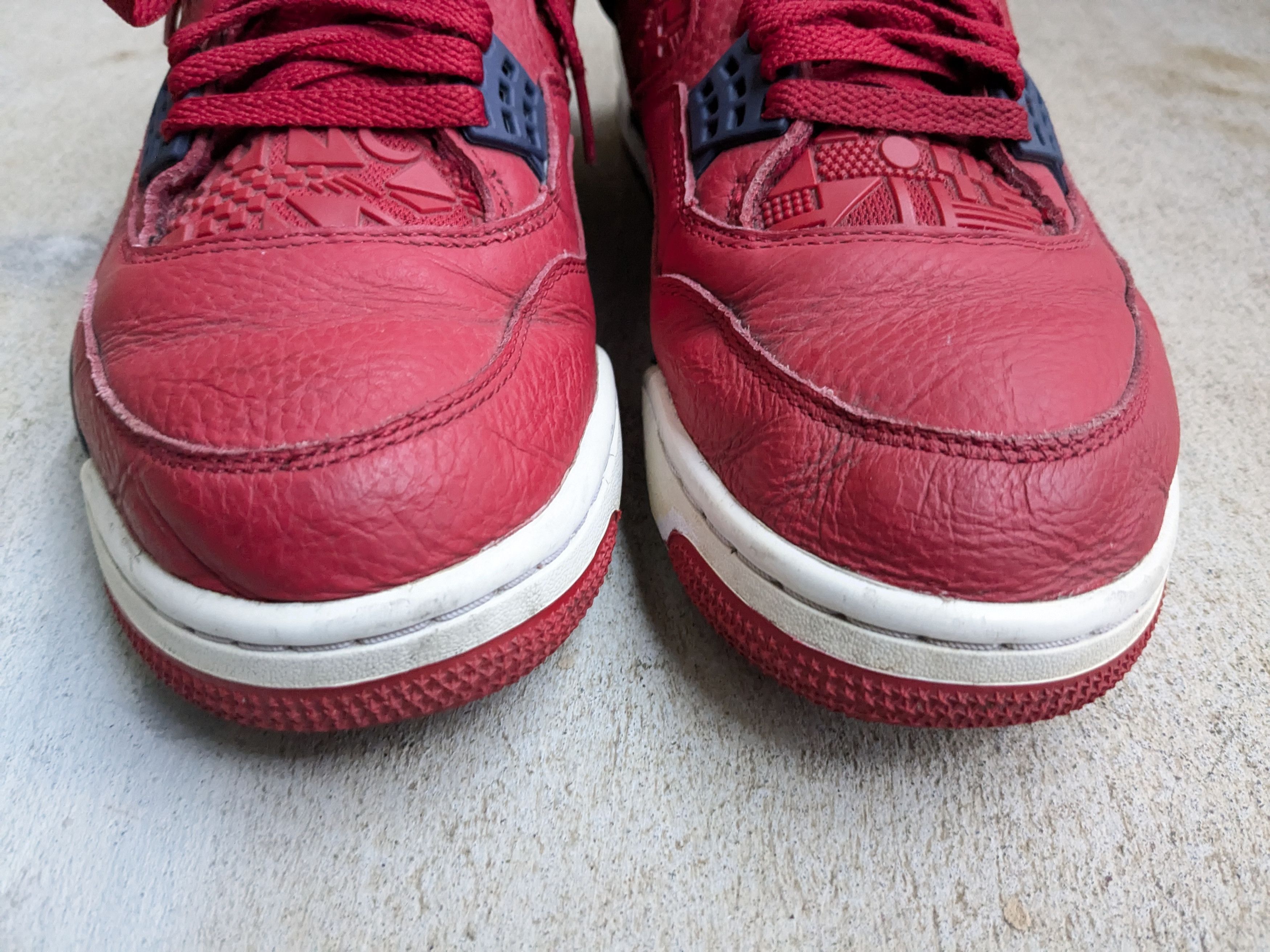 Jordan Brand Nike Air Jordan IV 4 Retro FIBA Size 6 Red 408452-617 Size US 11 / EU 44 - 4 Thumbnail