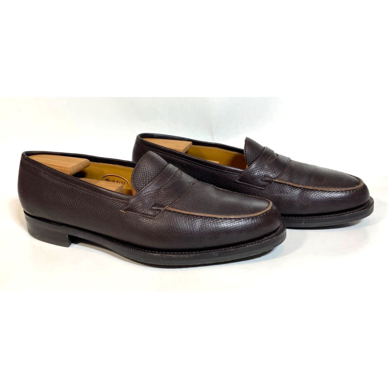 Edward Green Edward Green Duke Loafer Dark Brown Utah 9.5-10 E Mens Leather Dress Slip On Shoes, Handmade, UK Made Size US 10 / EU 43 - 3 Thumbnail