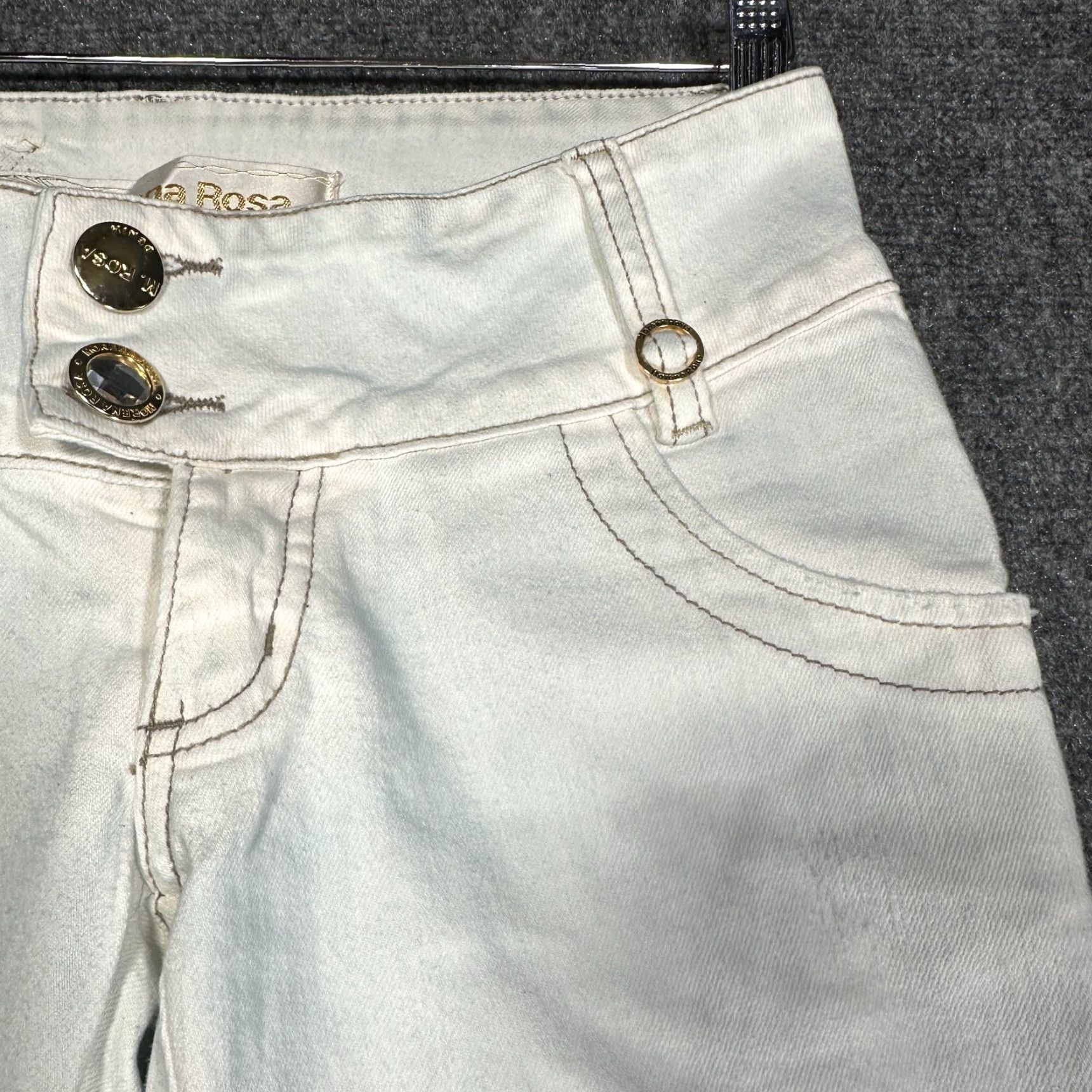 Vintage Morena Rosa Jeans Womens 28 Cotton Stretch Straight Leg Acid Wash Embroidered Size 28" / US 6 / IT 42 - 4 Thumbnail