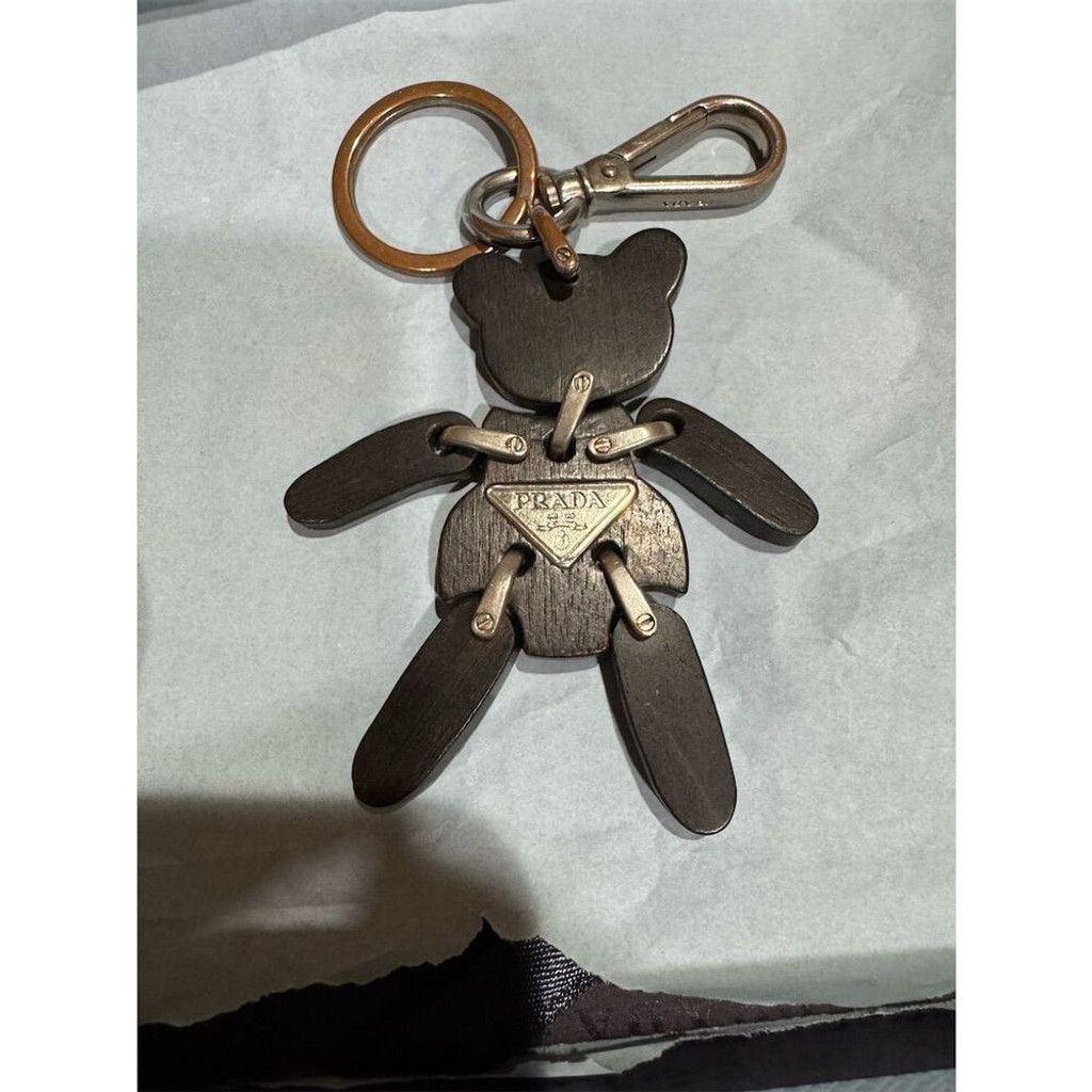 Prada Prada Teddy Bear Key/Bag Charm Brown Unisex Luxury Accessory Size ONE SIZE - 3 Thumbnail