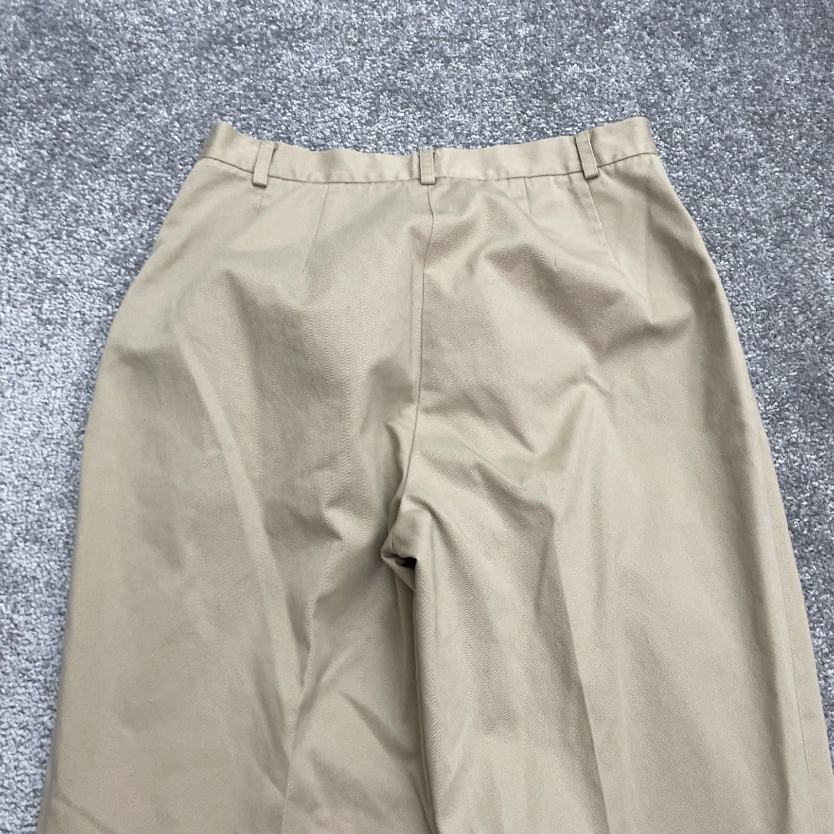 Lands' End Lands' End Dress Pants Womens 6 Brown Straight Pleated High Rise 28x29.5 Pants Size 28" / US 6 / IT 42 - 4 Thumbnail