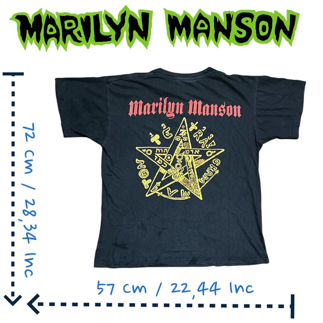 Band Tees × Marilyn Manson × Vintage Marilyn Manson Hollywood Size US L / EU 52-54 / 3 - 3 Thumbnail