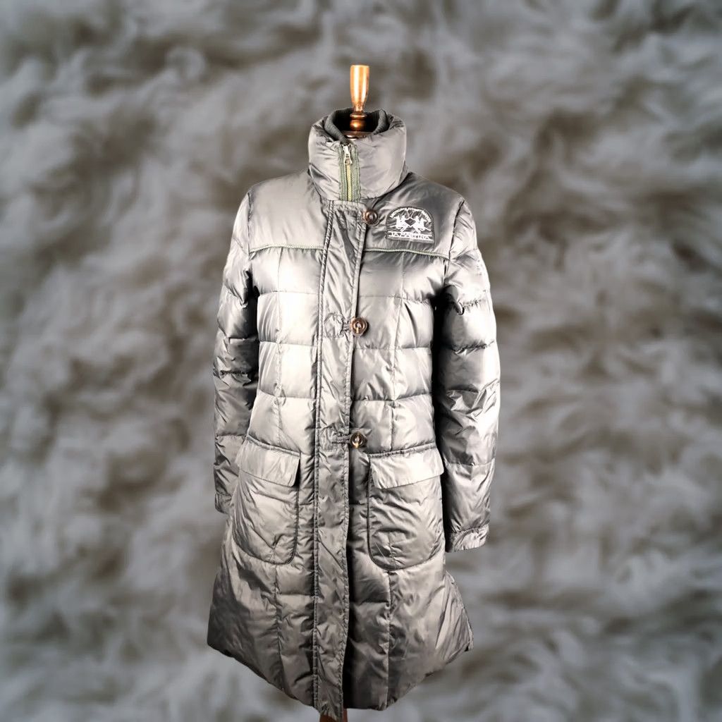 La Martina LA MARTINA Jacket Womens L Gray Women Quilted Full Zip Down Size Dark Nylon Size L / US 10 / IT 46 - 1 Thumbnail