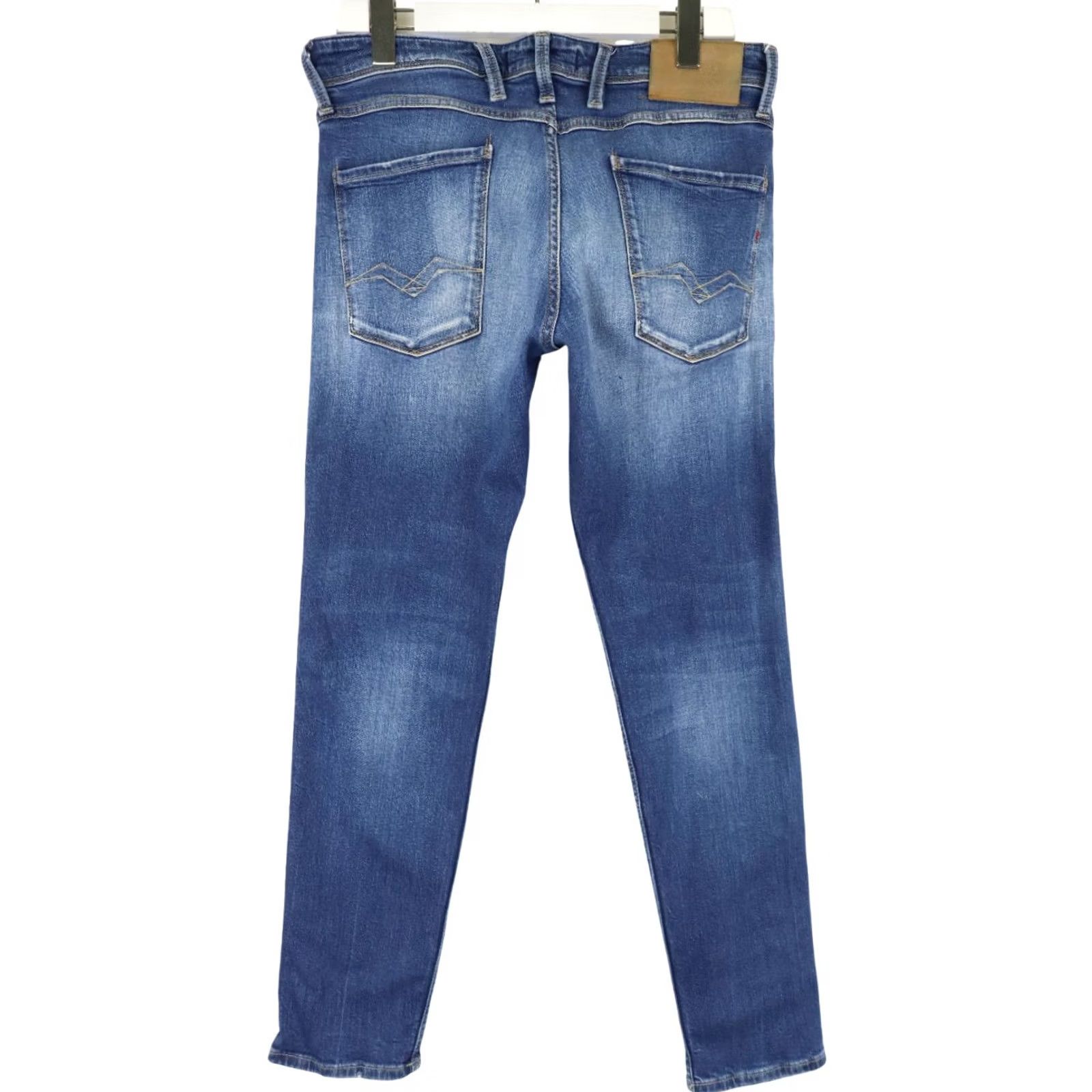 Replay Replay Anbas Slim Fit Jeans Men's W32 Blue Denim Faded Whiskers Stretched Size US 32 / EU 48 - 2 Thumbnail