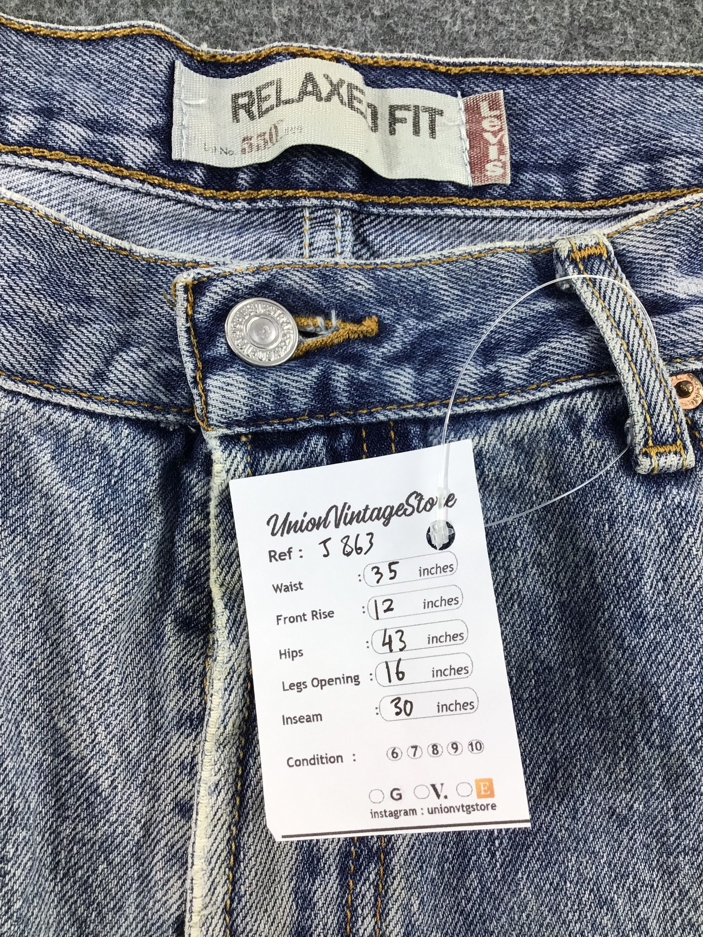 Levi's Vintage Light Wash Levis Jeans Lot 550-J863 Size US 35 - 12 Thumbnail