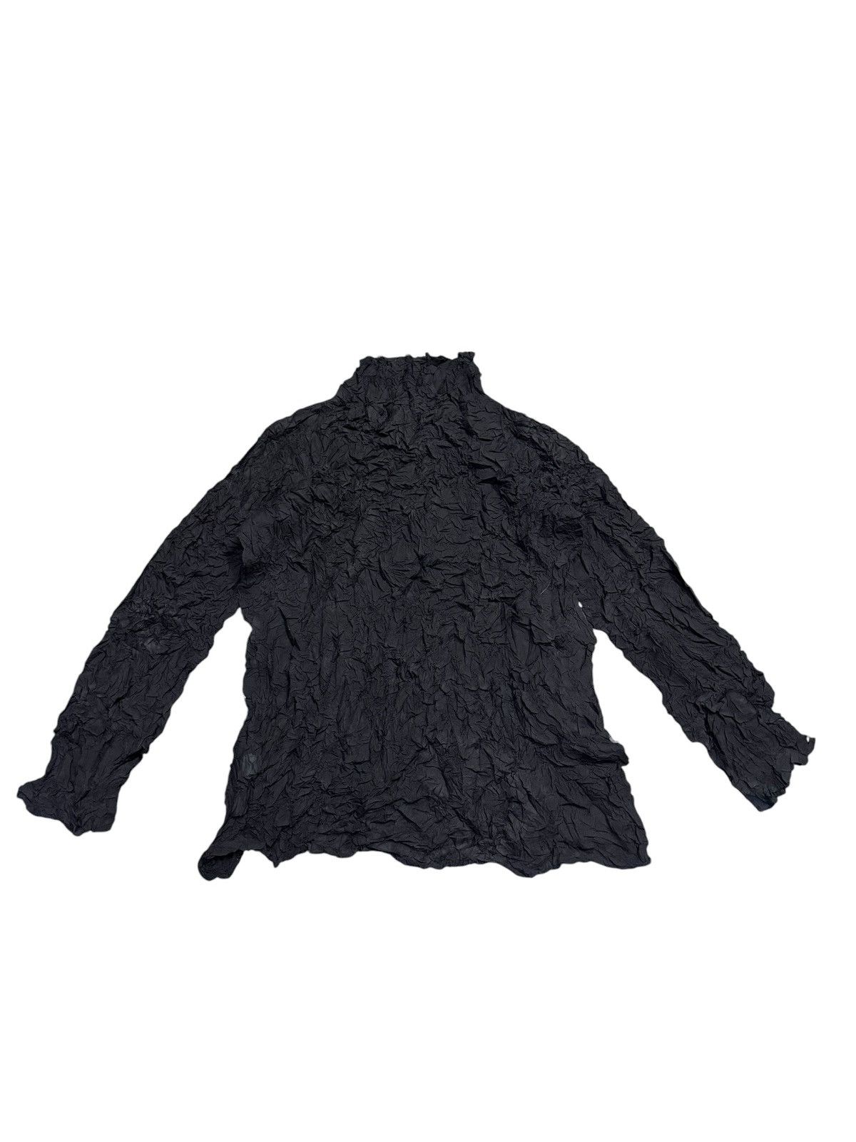 Issey Miyake Vintage 80s Issey Miyake Turtle Neck Crinkle Pleat Long Size US M / EU 48-50 / 2 - 5 Thumbnail