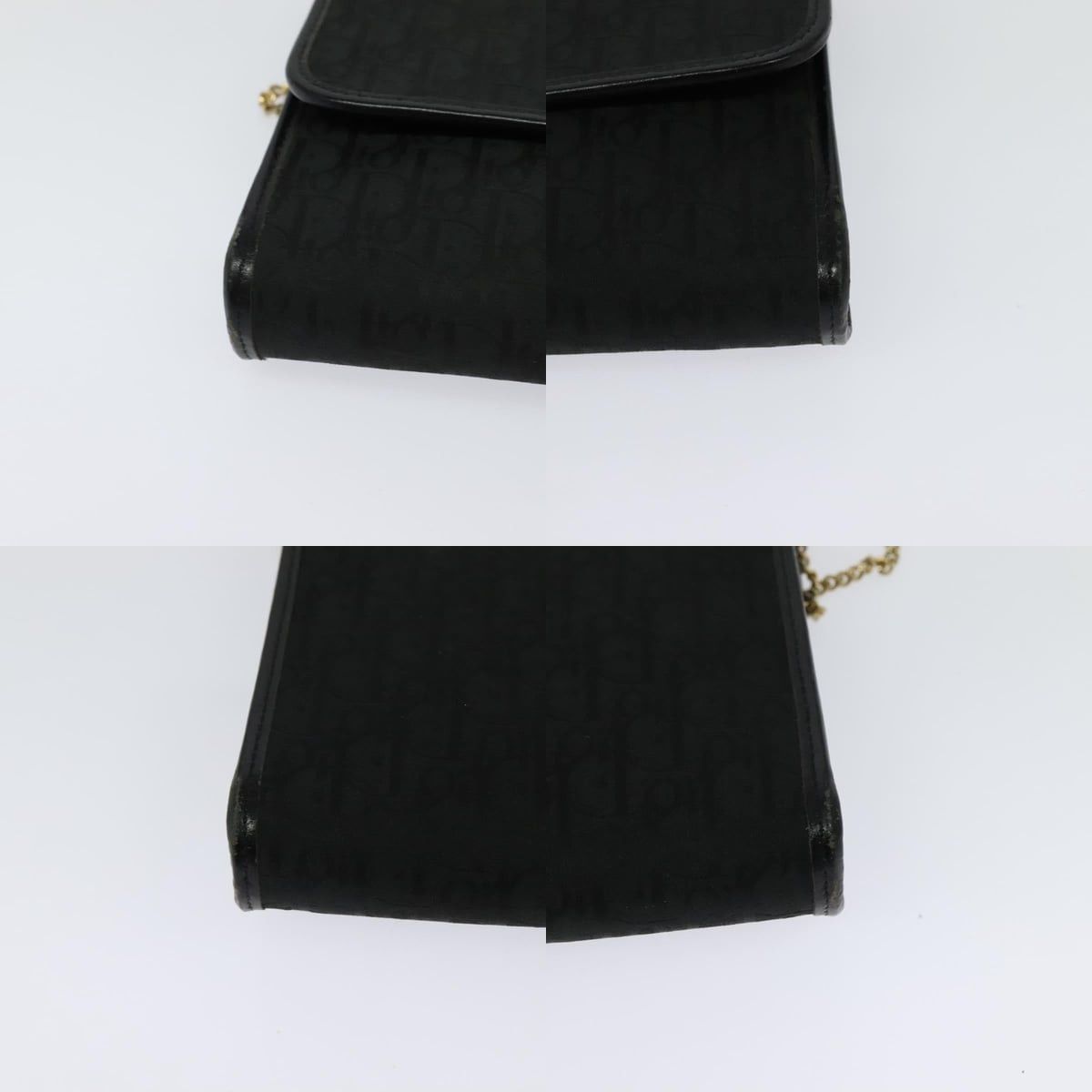 Dior DIOR Trotter Canvas Chain Shoulder Bag Black Gold Size ONE SIZE - 10 Thumbnail