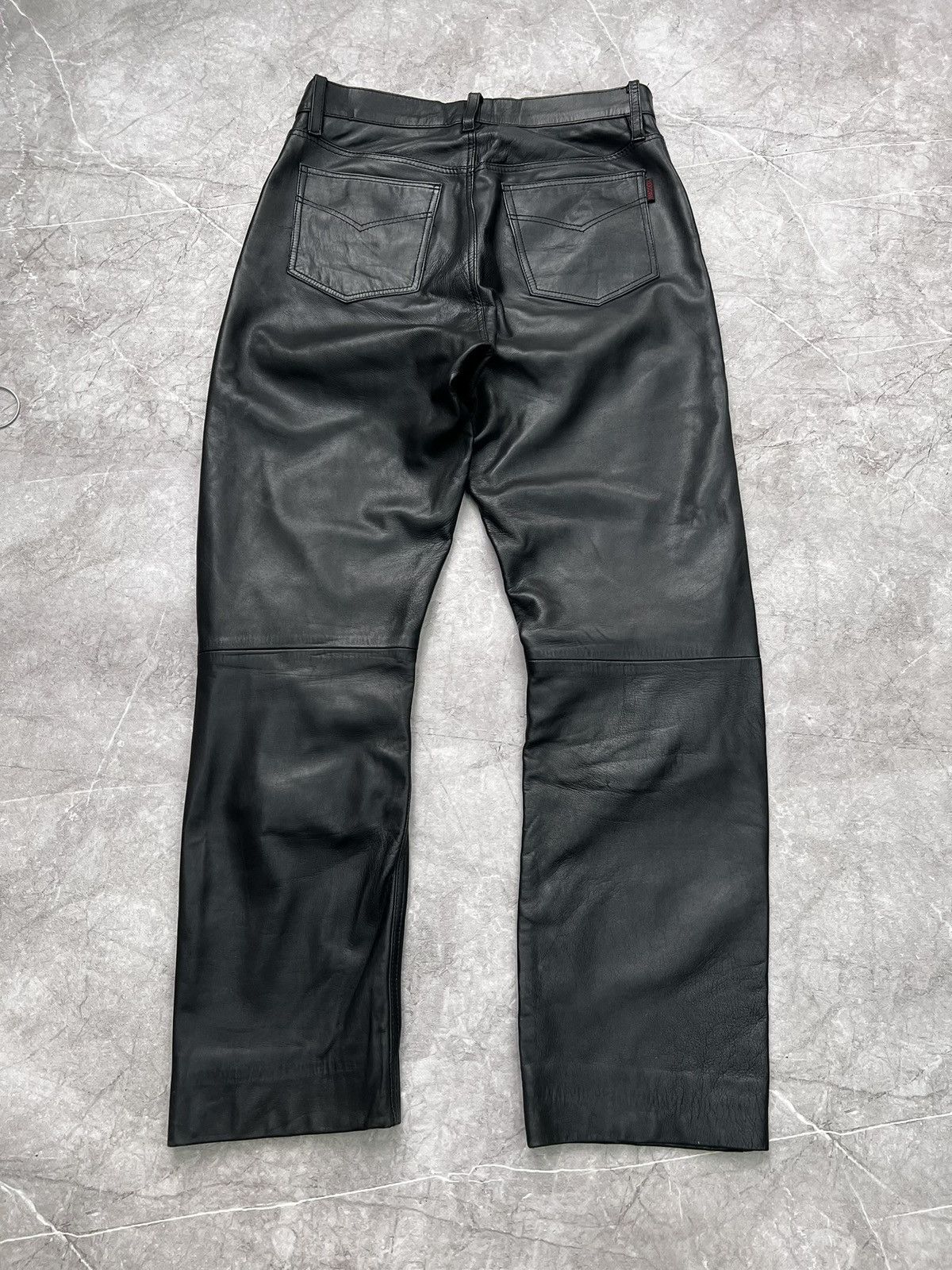 Other VINTAGE REGULAR LEATHER MOTO PANTS BALENCIAGA STYLE Size US 35 - 9 Thumbnail