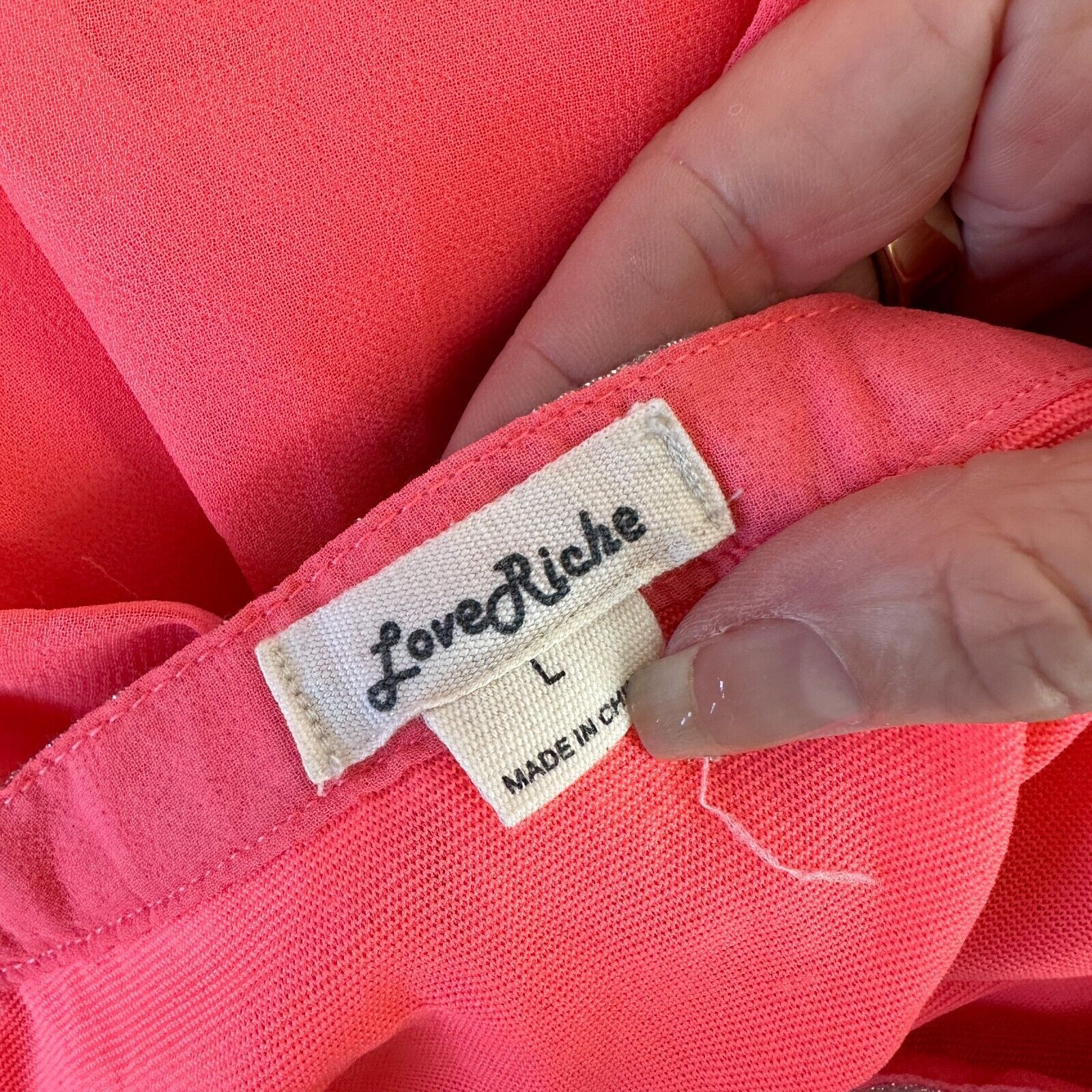 Other Love Riche Pink Sheer Maxi Short Slip Silver Shimmer Waist L Size 36" / US 14 / IT 50 - 9 Thumbnail