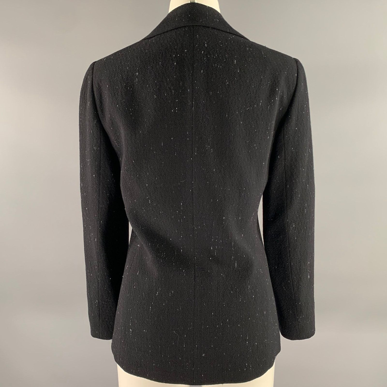 Lafayette 148 LAFAYETTE 148 Size 2 Black Blue Wool Blend Blazer Size XS / US 0-2 / IT 36-38 - 4 Thumbnail