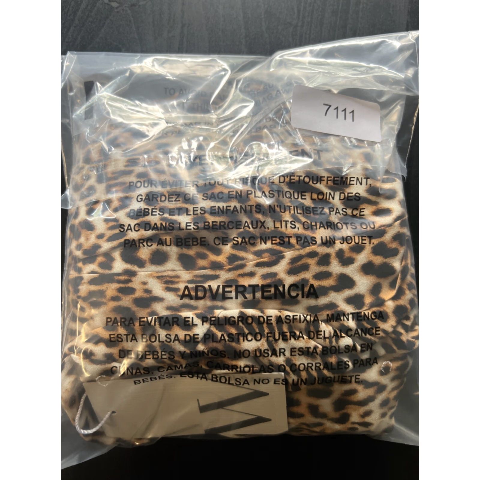 Worthington VINTAGE Worthington Womens Bodysuit Leopard Cheetah Print Sleeveless V-Neck Petite Medium Black Polyester Blend Modern Look Size M / US 6-8 / IT 42-44 - 4 Thumbnail