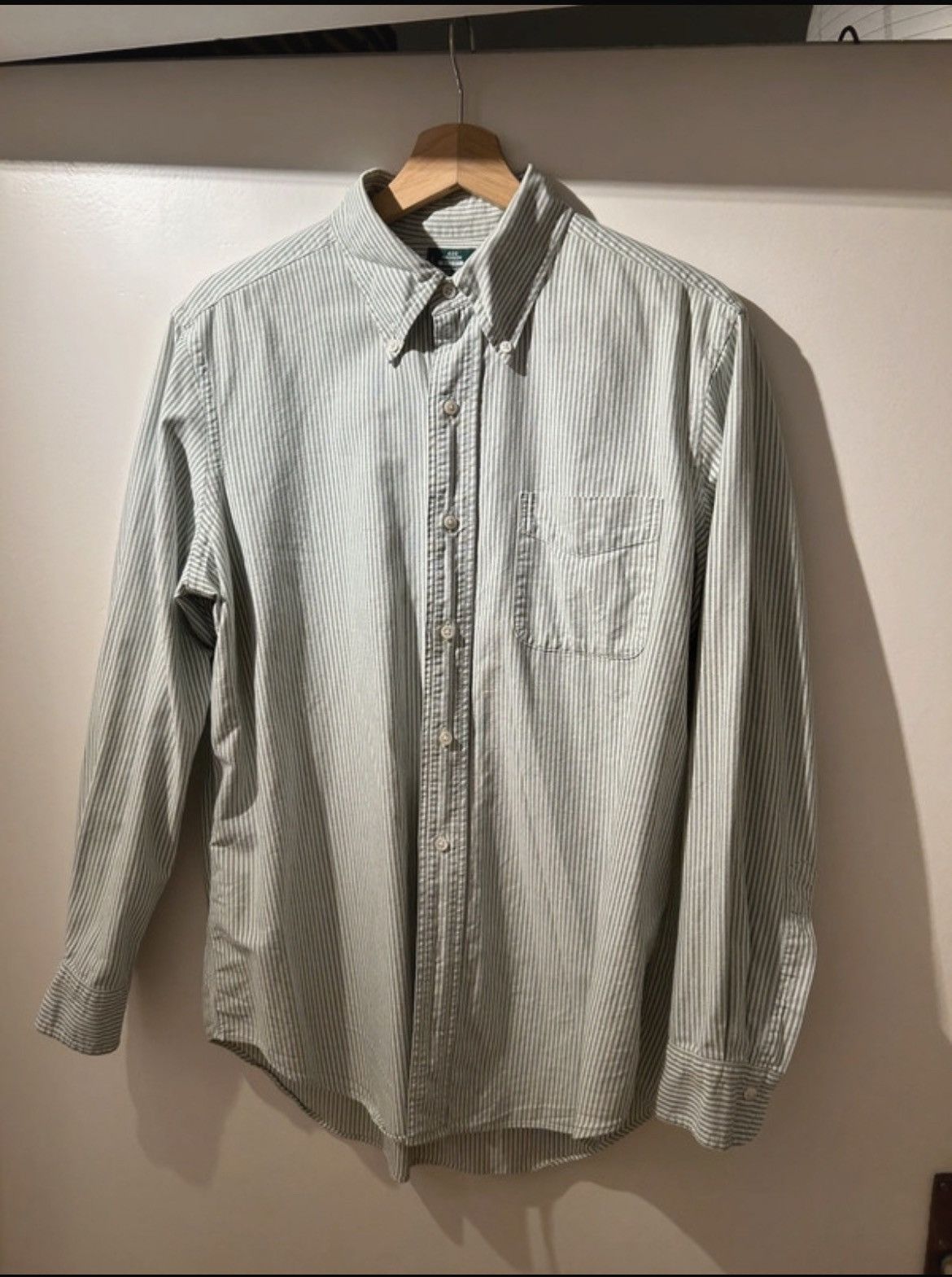 Kamakura OCBD Shirt Green white | Grailed