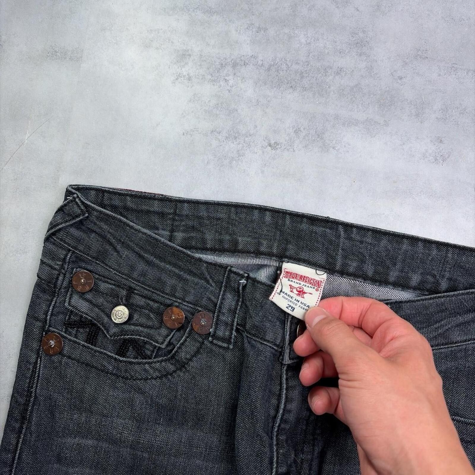 True Religion Y2K True Religion Grunge Joey Super T Straight Denim Jeans Size 30" / US 8 / IT 44 - 5 Thumbnail