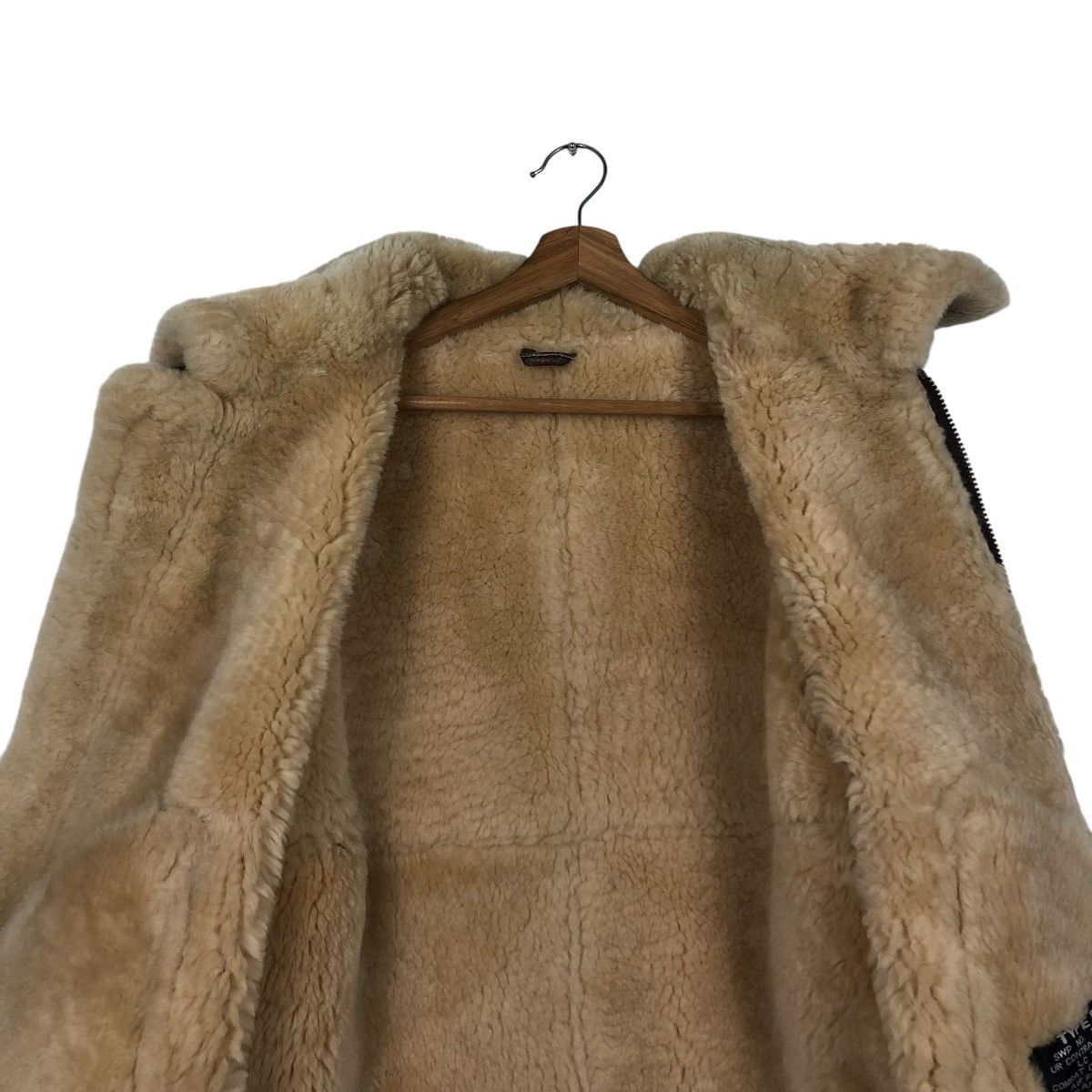 Vintage 🔥VINTAGE SHEARLING B-3 JACKET GENUINE LEATHER US ARMY STYLE Size US M / EU 48-50 / 2 - 16 Thumbnail