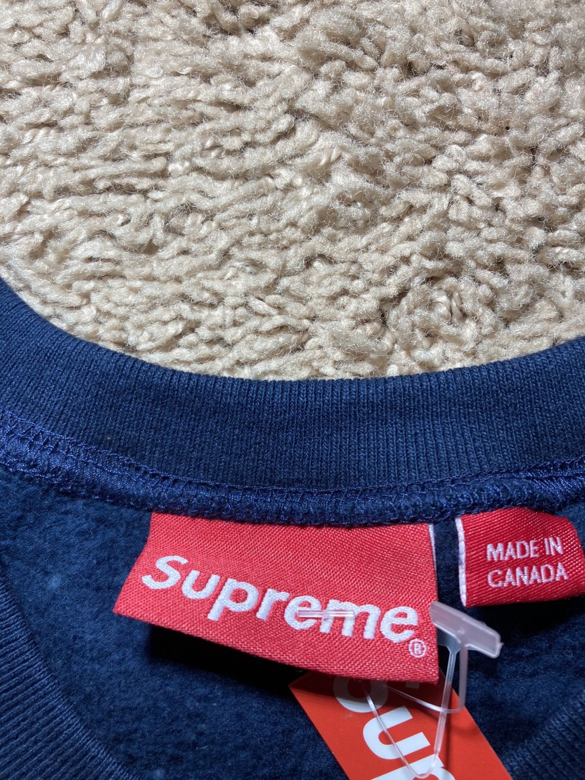 Supreme New SS16 Supreme Spin Crewneck Tide Spoof Parody 2016 Navy Size US M / EU 48-50 / 2 - 5 Thumbnail