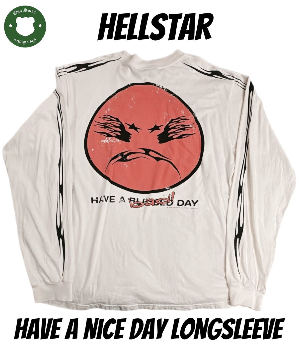 HELLSTAR Hellstar Have A Nice Day Longsleeve Shirt XL Size US XL / EU 56 / 4 - 3 Thumbnail