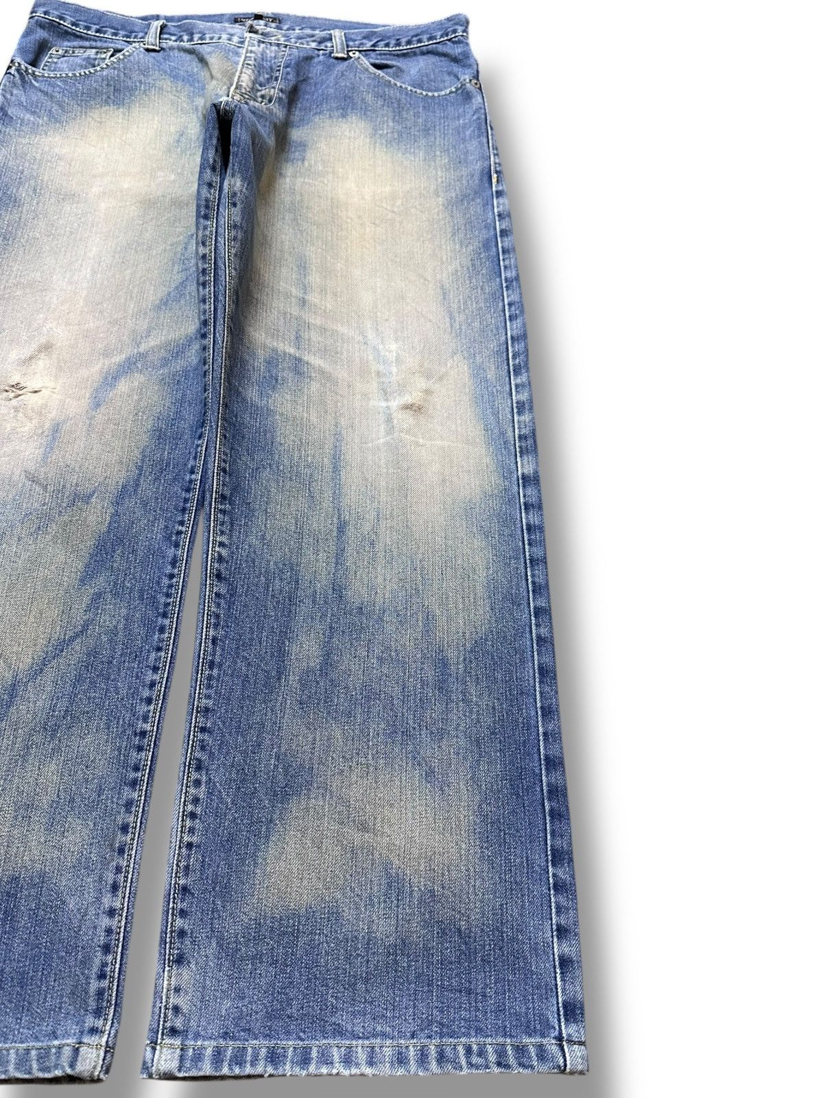 Subtle Le Nguyen Vintage Subciety Baggy Wide Leg Mudwash Denim Size US 35 - 4 Thumbnail