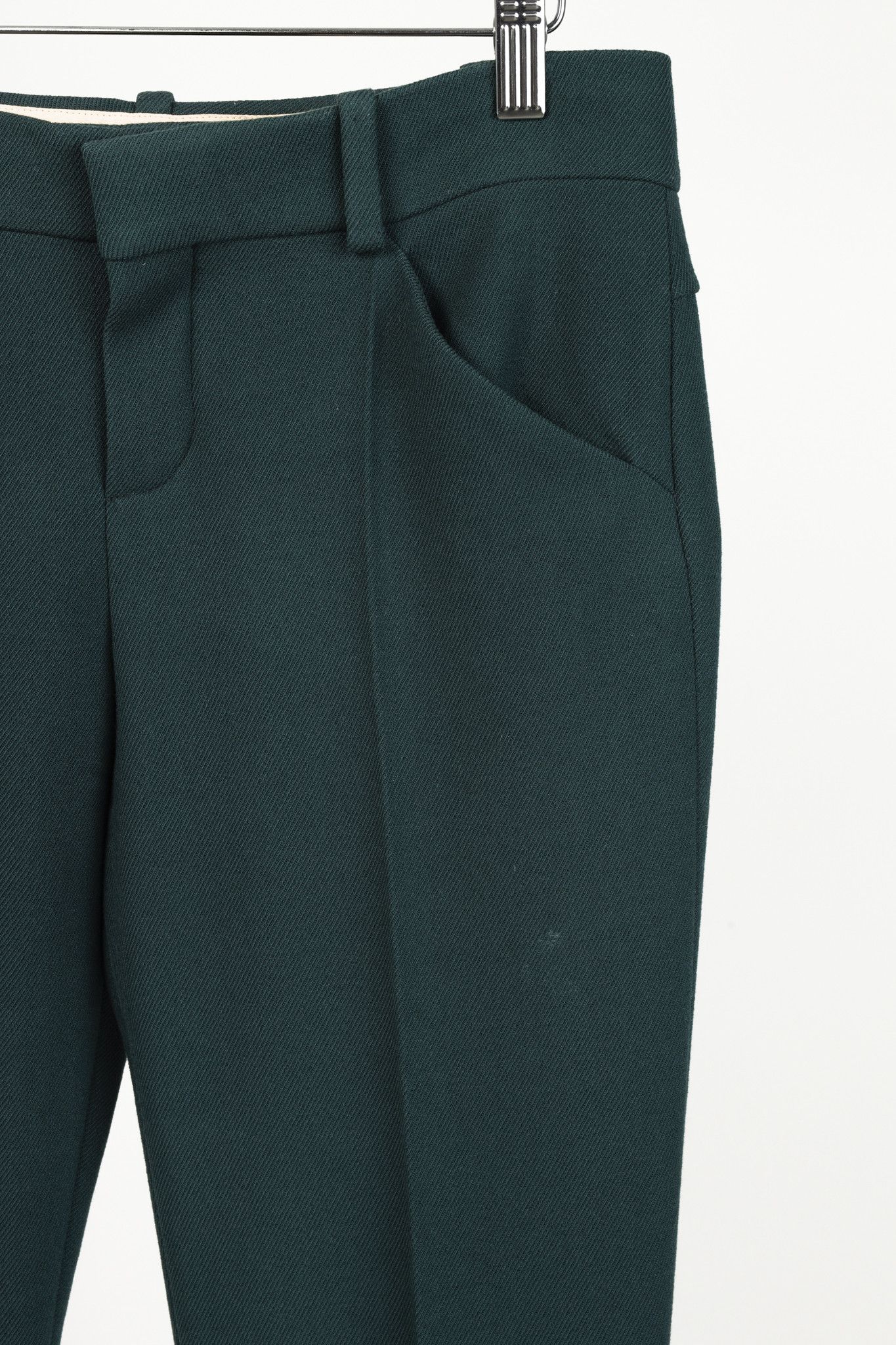 Chloe Chloe Green Wool Trouser Pants Size 30" / US 8 / IT 44 - 5 Thumbnail