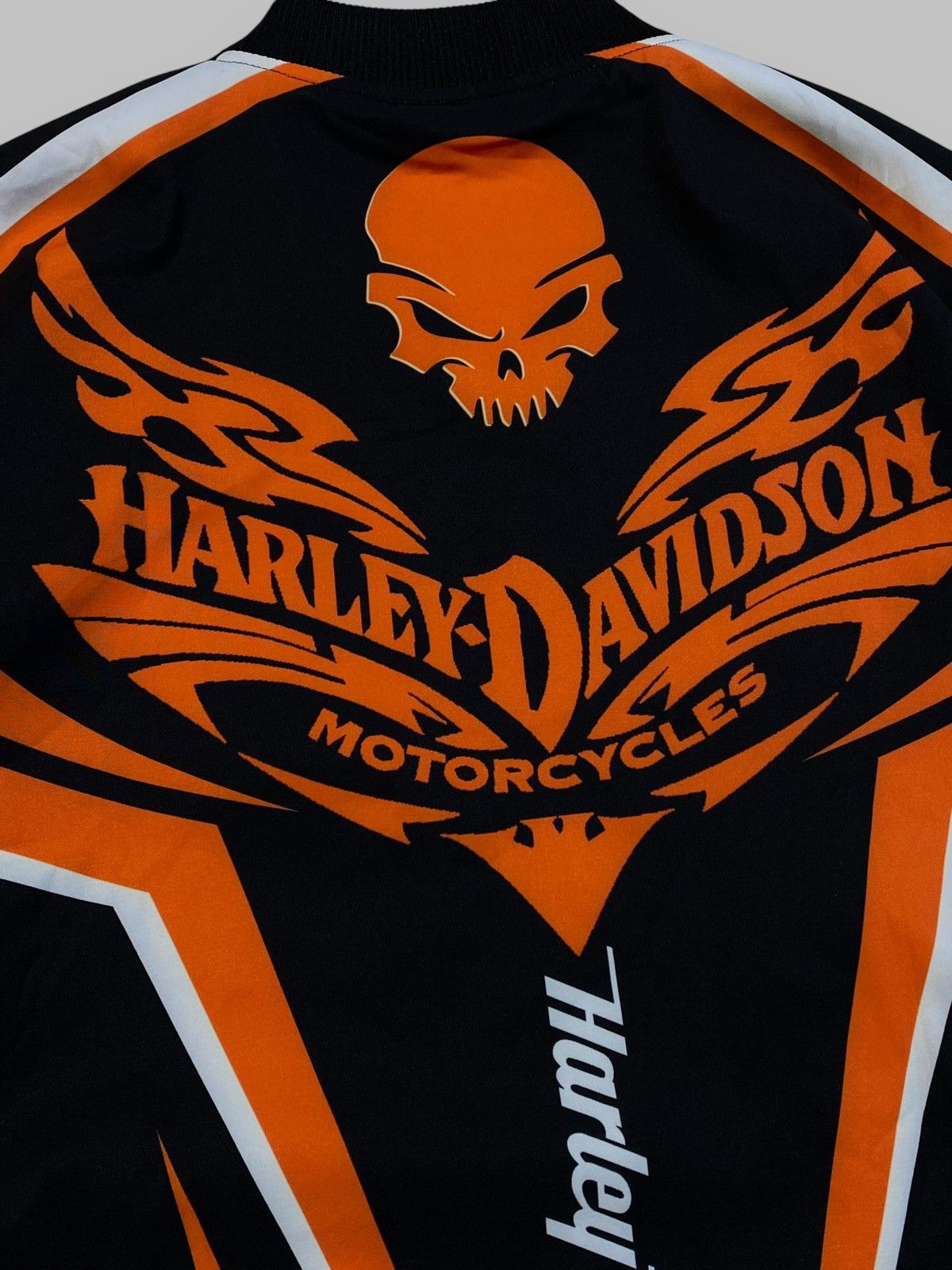 Harley Davidson 🔥 HARLEY DAVIDSON BIKER JACKET Y2K FLAMES PUNK ROCK VIBES Size US XL / EU 56 / 4 - 9 Thumbnail