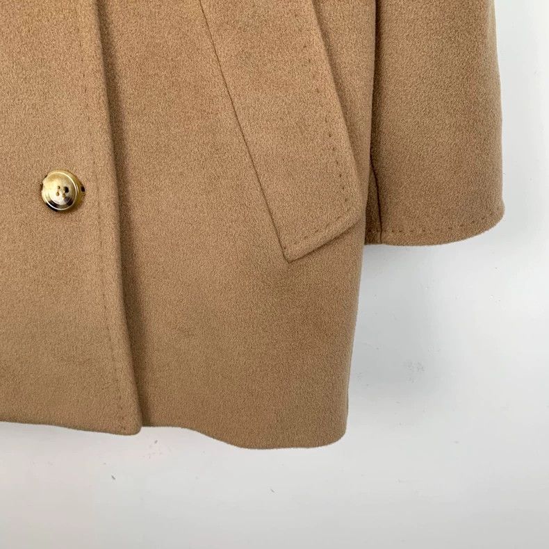 Max Mara Max Mara Brown sheep wool double-breasted coat with lapel Size S / US 4 / IT 40 - 4 Thumbnail