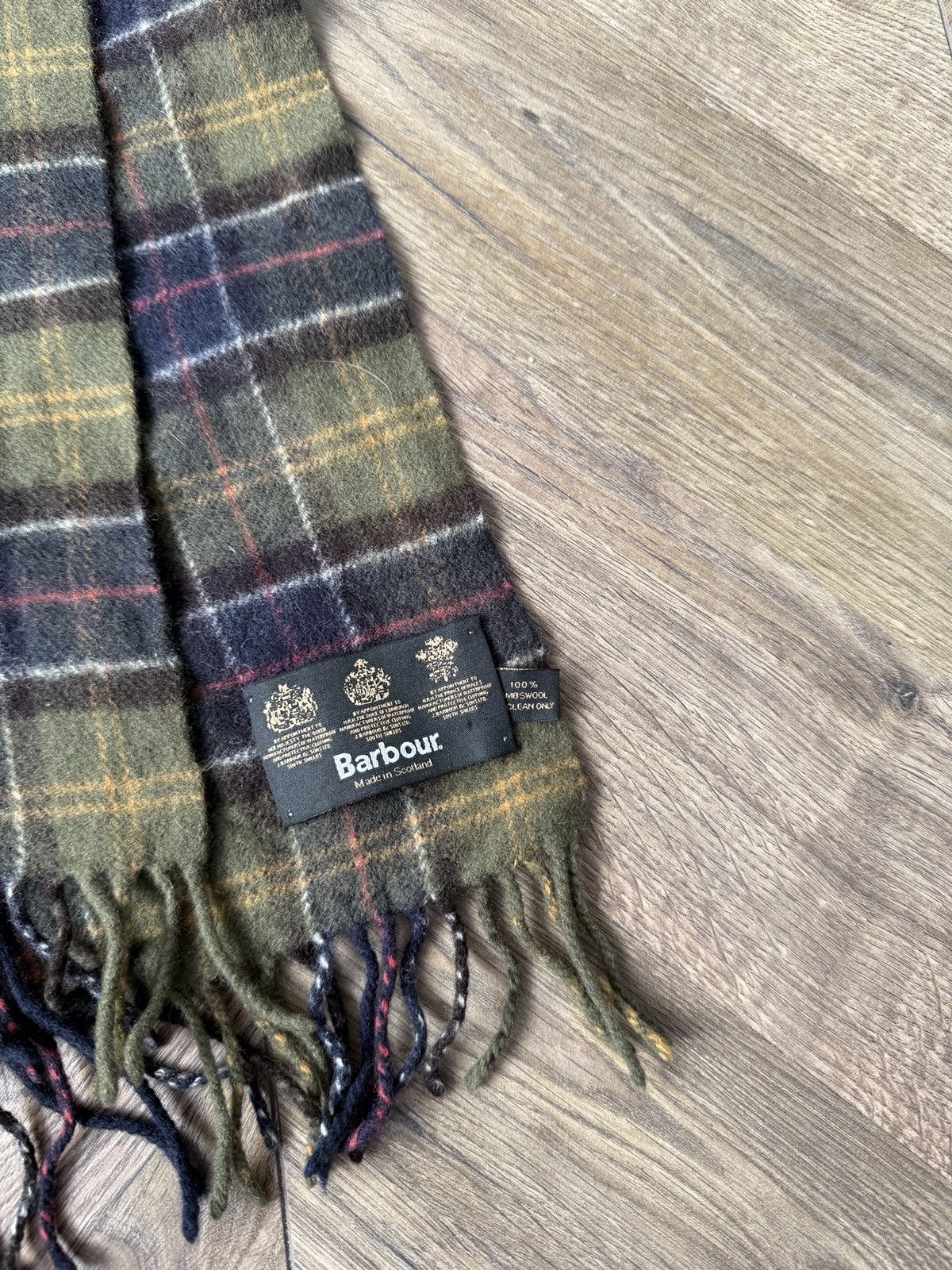 Barbour Vintage Barbour Scotland Wool Tartan Scarf Green Plaid Size ONE SIZE - 5 Thumbnail