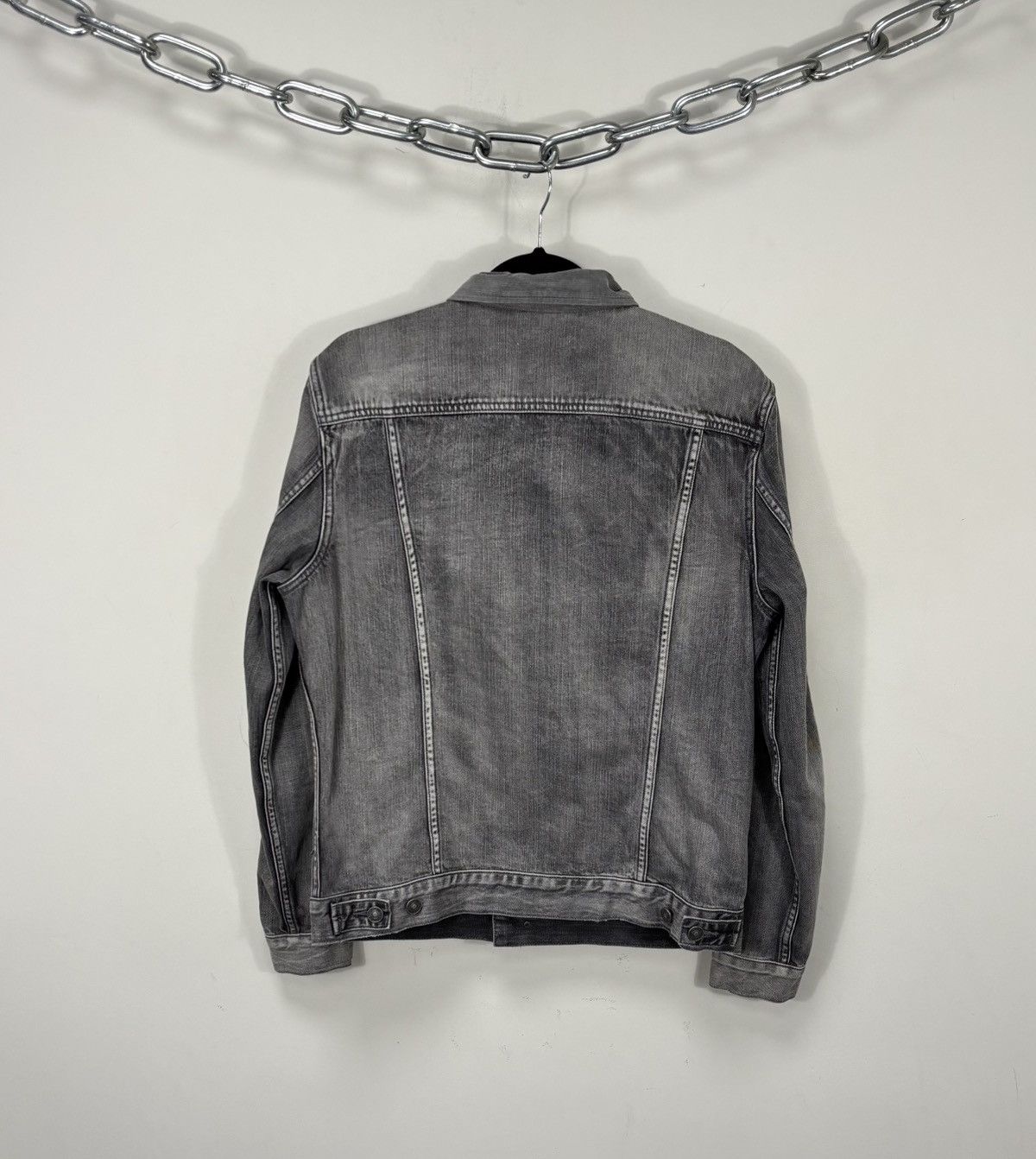 Allsaints AllSaints Men’s Grafton Washed Grey Denim Jacket Size US L / EU 52-54 / 3 - 15 Thumbnail