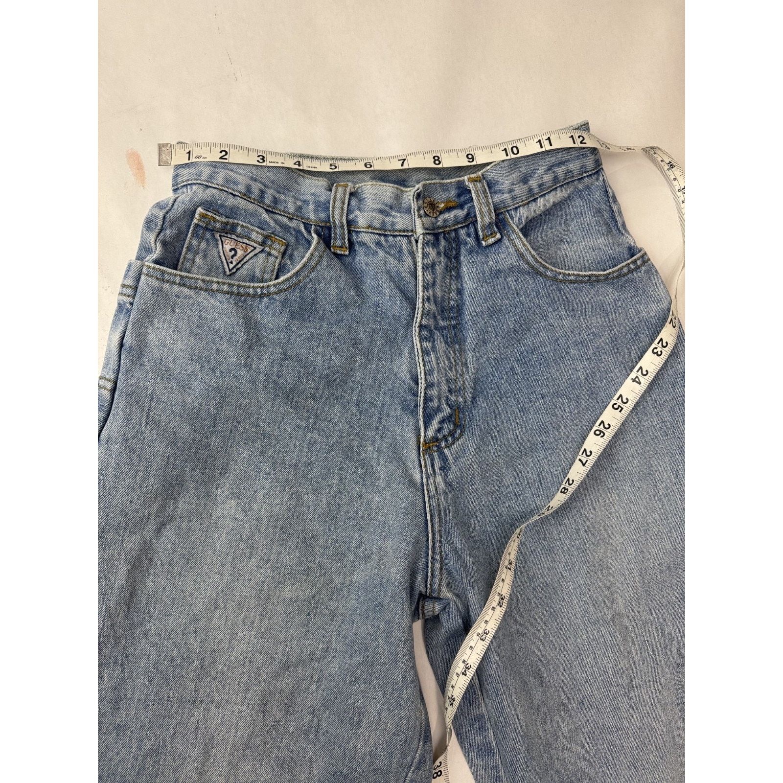 Guess Vintage 80s 90s Guess Jeans High Rise Carpenter Baggy 28 Size 26" / US 2 / IT 38 - 3 Thumbnail