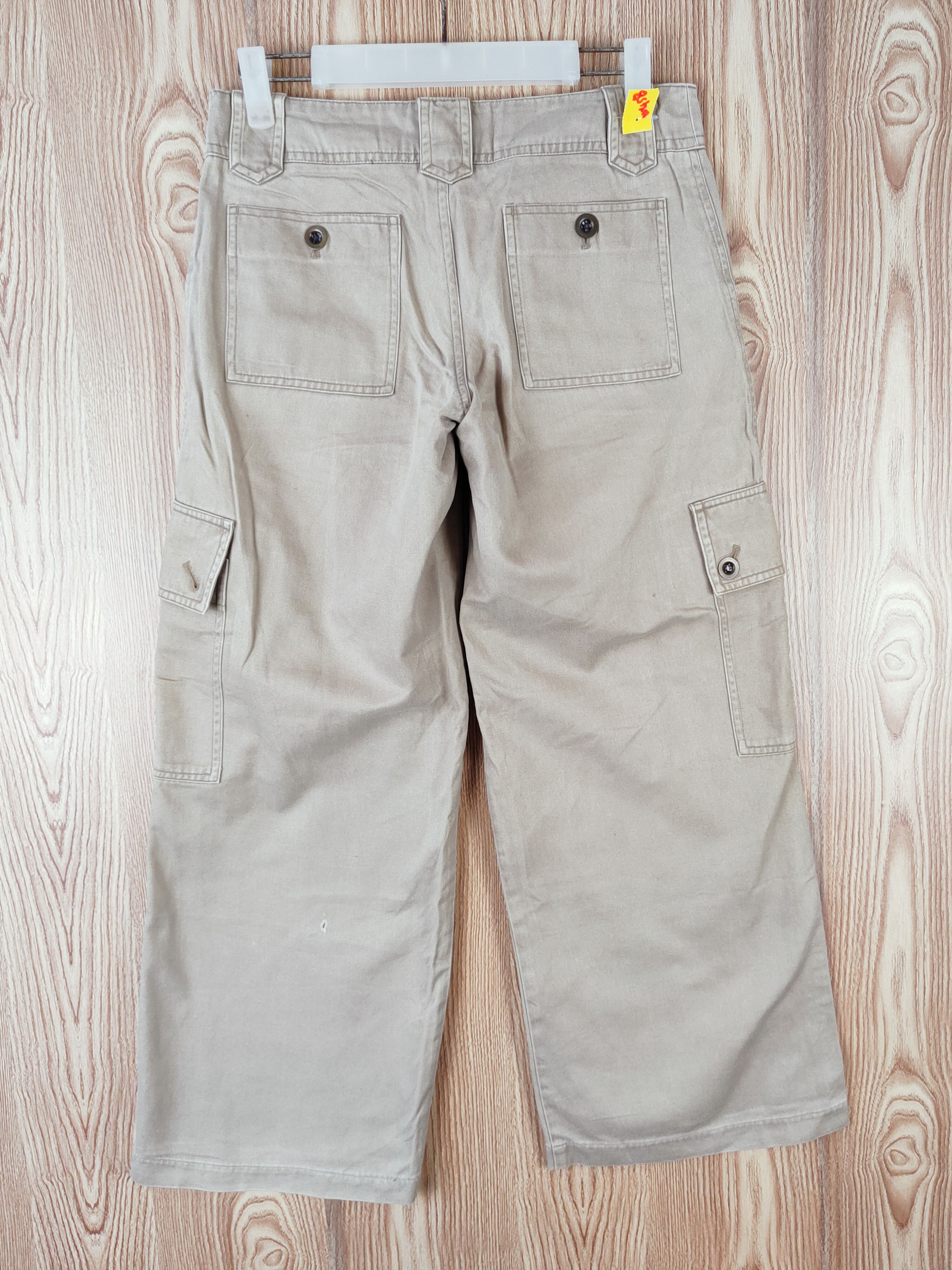 Japanese Brand Rio Sister Division Beige Multipocket Cargo Pants #W458 Size 29" - 7 Thumbnail