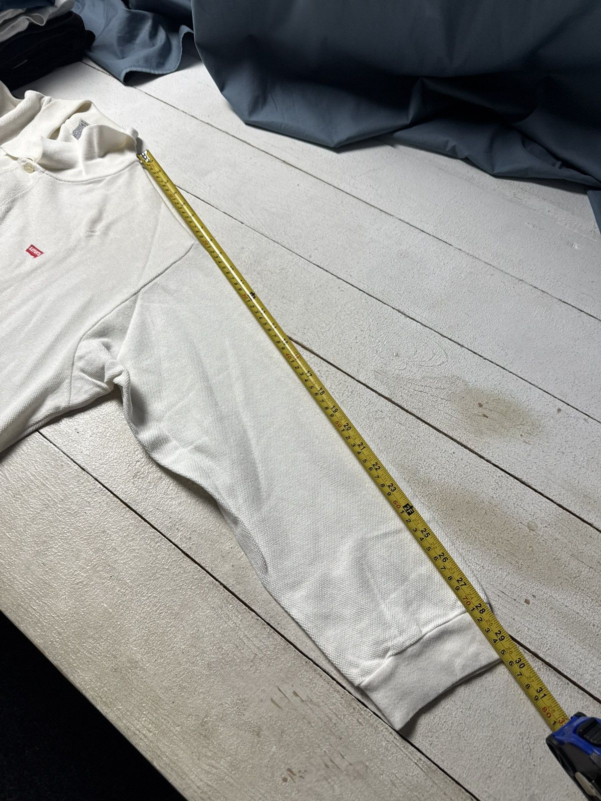 Levi's Vintage Clothing Retro 90s USA Levi’s White Long Sleeve Polo Shirt Red Tab XL Size US XL / EU 56 / 4 - 13 Thumbnail