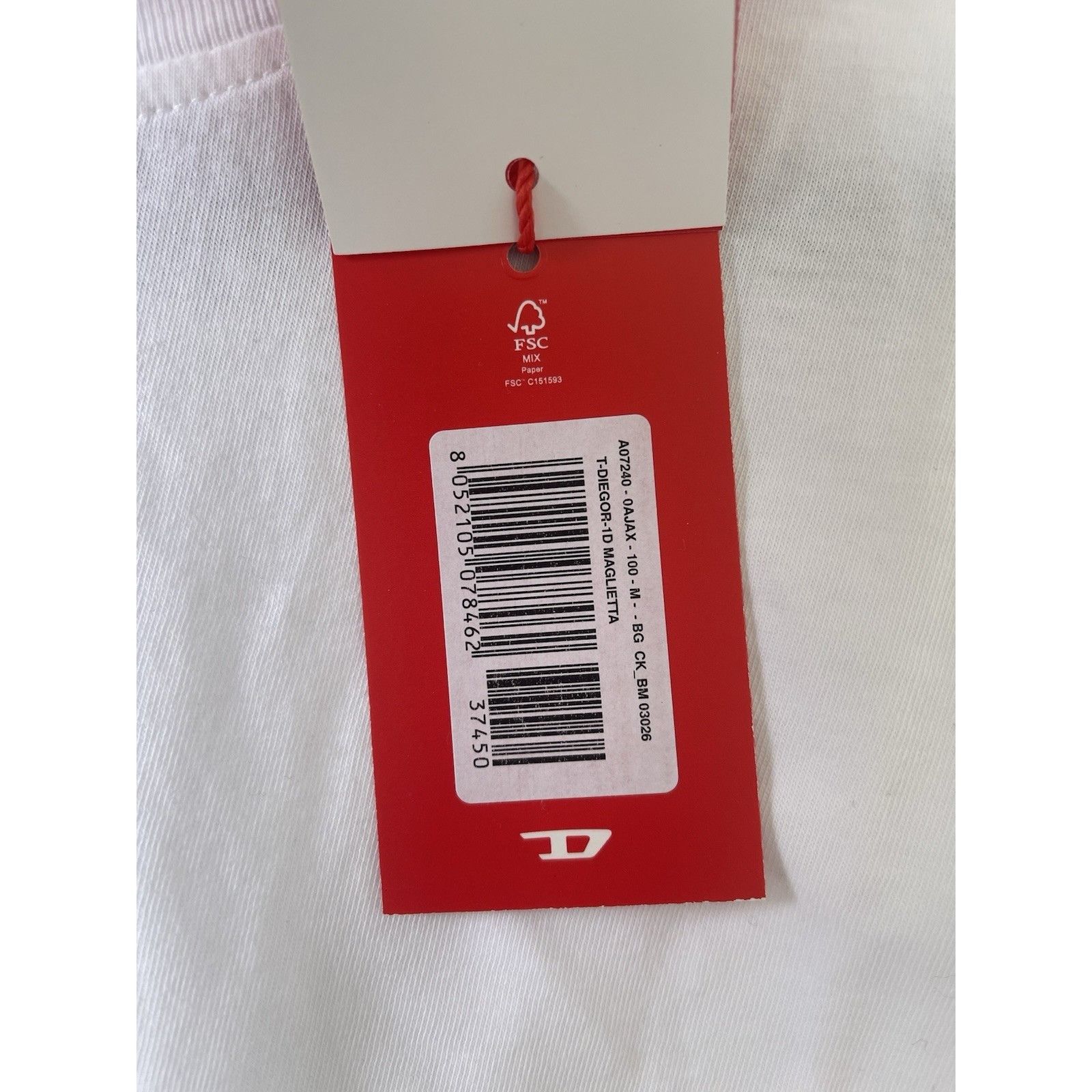 Diesel Diesel White Crewneck T-Shirt Embroidered Logo Tee New With Size US M / EU 48-50 / 2 - 4 Thumbnail
