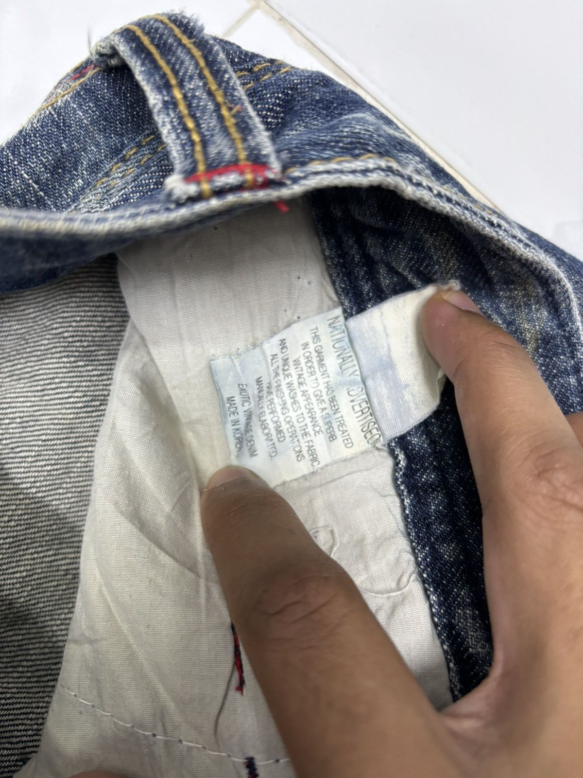 Japanese Brand Vintage Lolita Flare Distressed Denim Jeans Size 29" - 11 Thumbnail