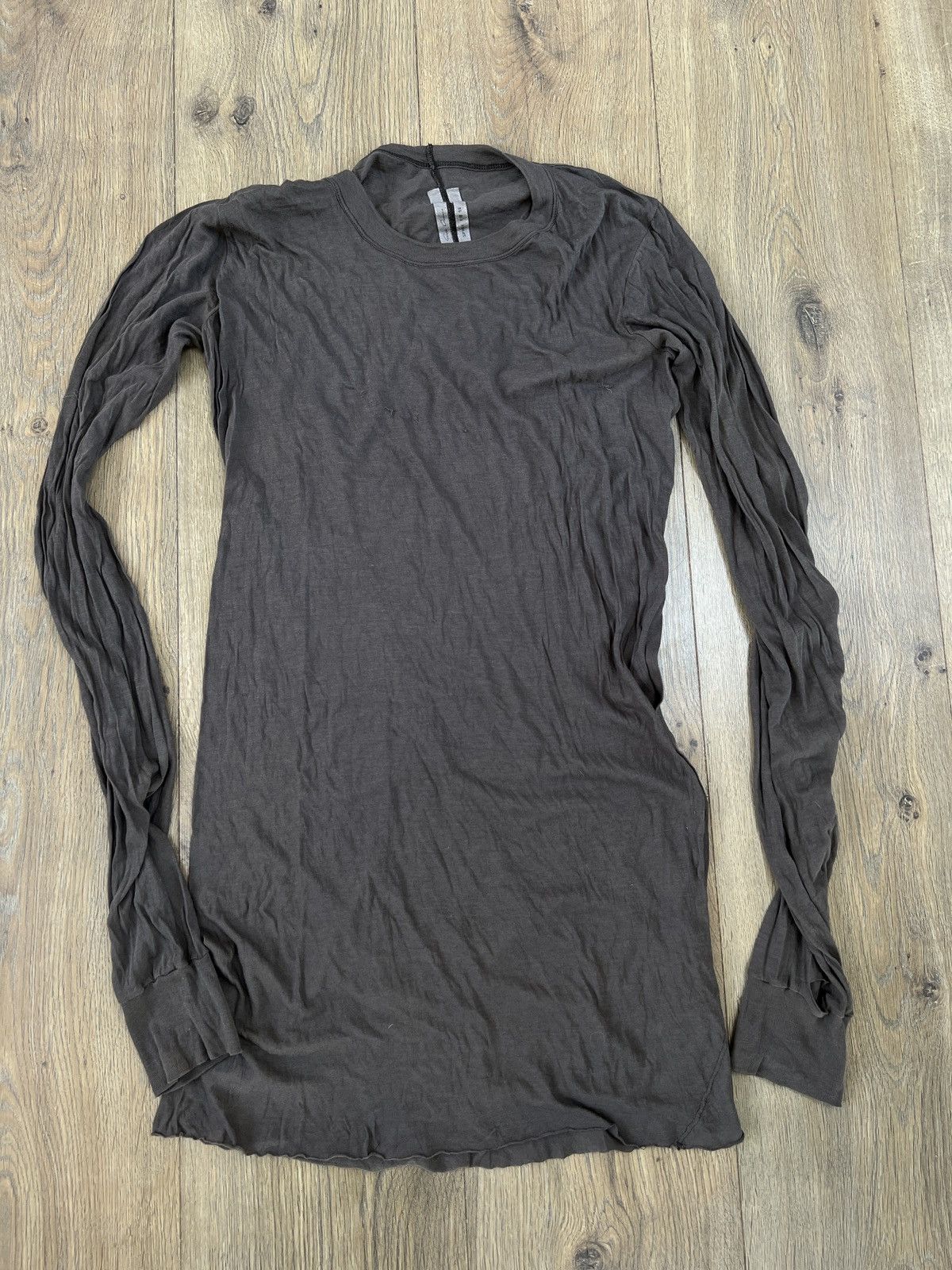 image of Rick Owens Mainline Unstable Long Sleeve in Dark Dust, Men's (Size Small)
