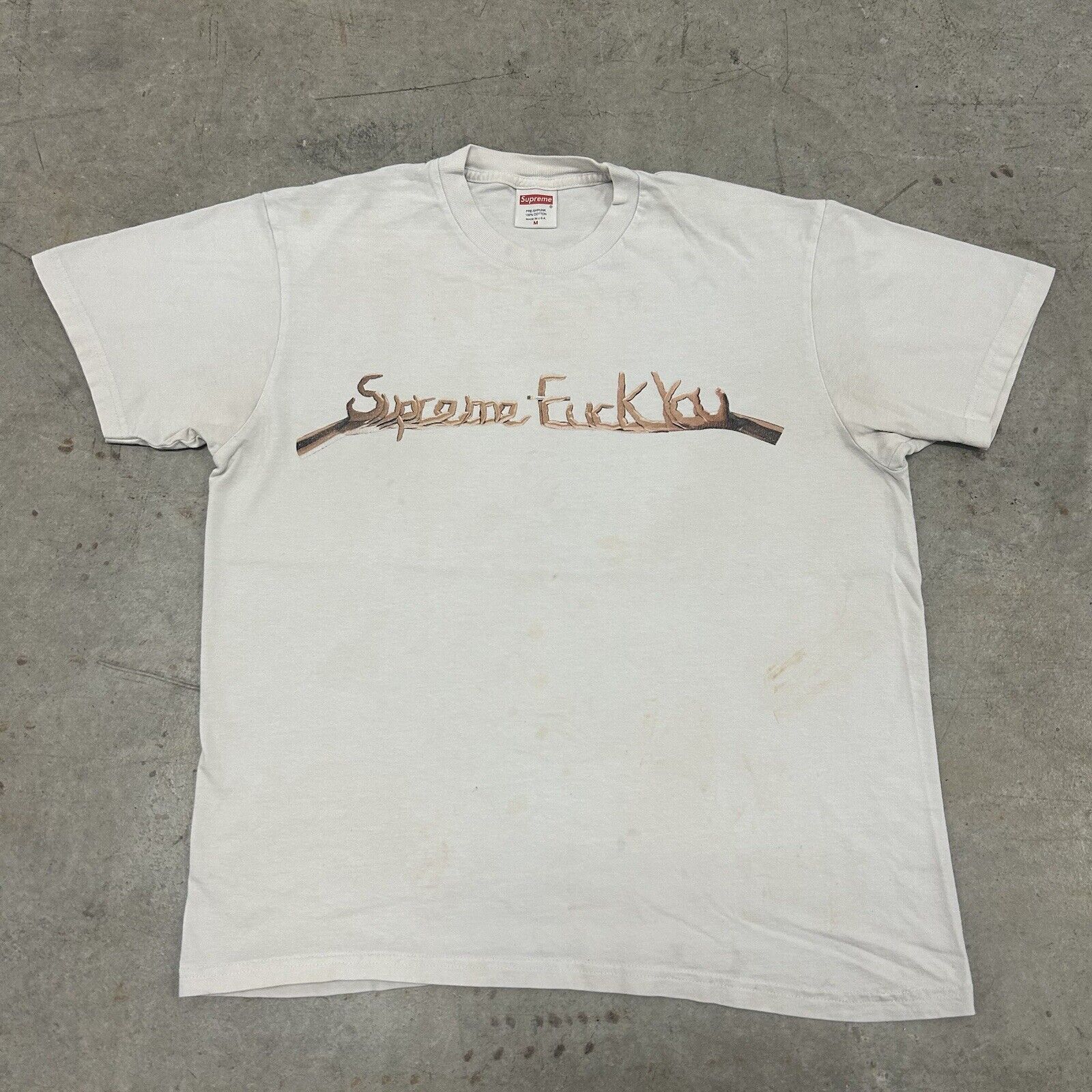 Supreme SUPREME F YOU New York Designer Streetwear White T Shirt Size US M / EU 48-50 / 2 - 1 Thumbnail