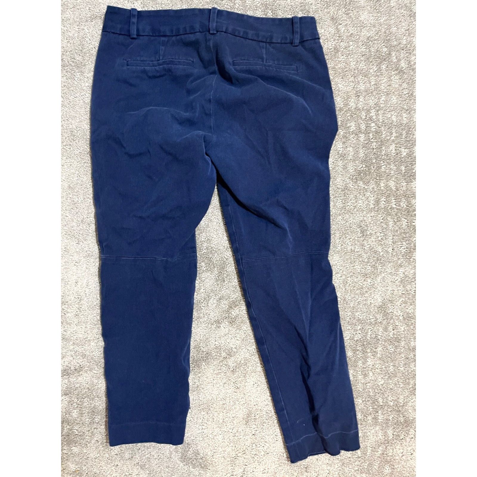 J.Crew VINTAGE J.CREW Winnie Pant Stretch Twill Womens 8P Petite Navy Blue 24 Inseam Pants Womens Size 30" / US 8 / IT 44 - 3 Thumbnail
