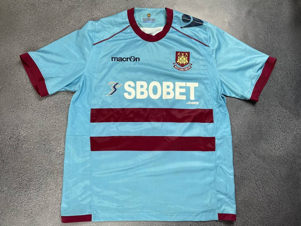 Macron Vintage West Ham Home Kit Soccer Jersey Blokecor Size US L / EU 52-54 / 3 - 1 Thumbnail
