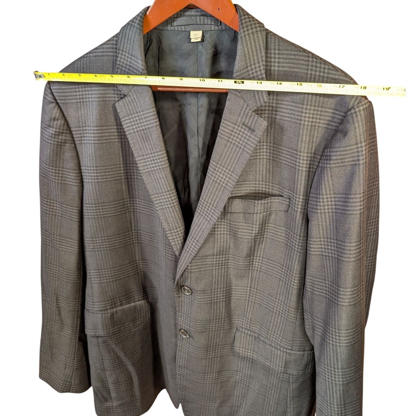 Burberry Burberry Men's Plaid TWO-Piece Suit 52R 42R US Made in Italy Size 42R - 3 Thumbnail