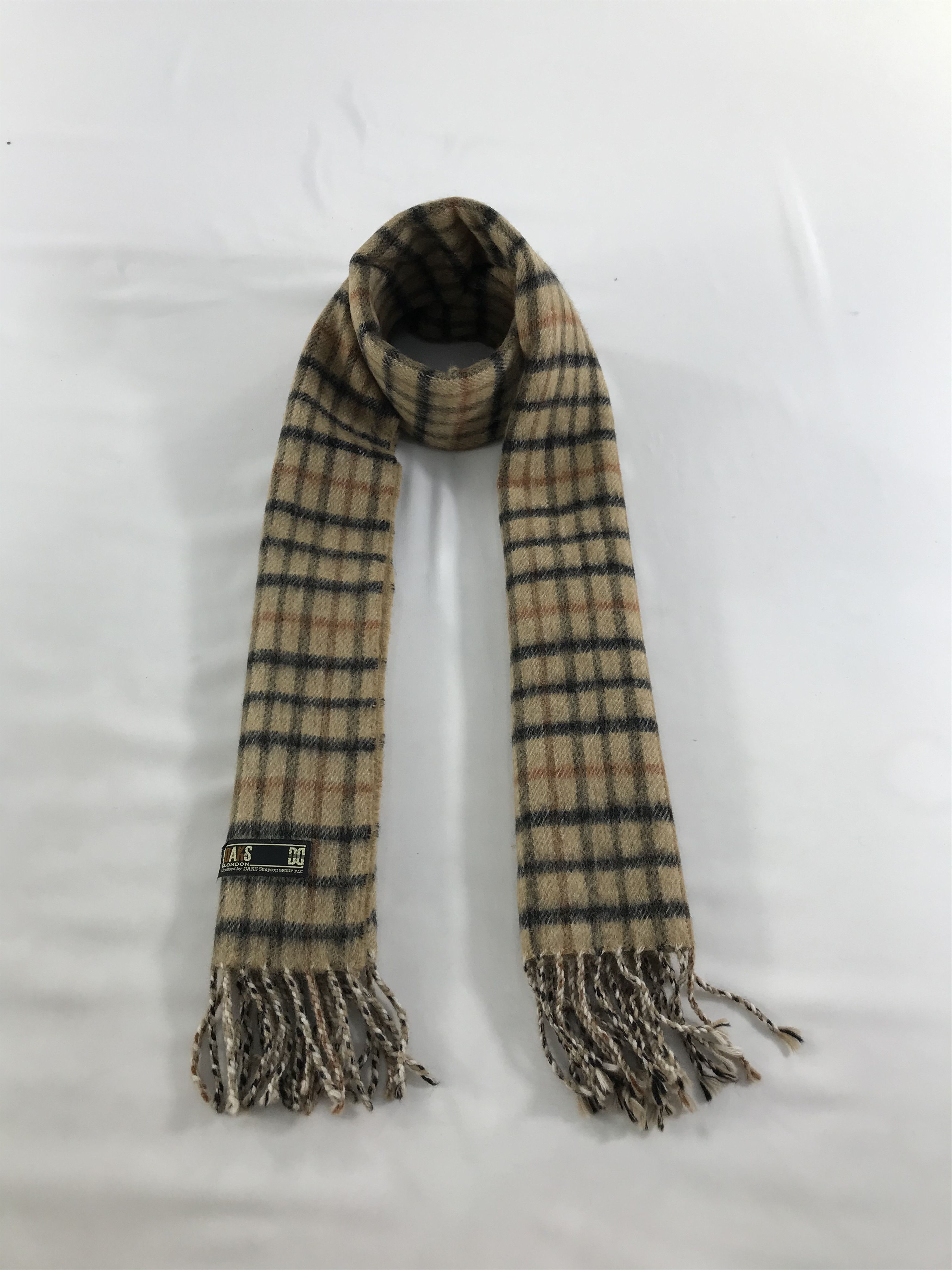 DAKS DAKS London Nova Check Wool Scarf Muffler V28 Size ONE SIZE - 1 Thumbnail