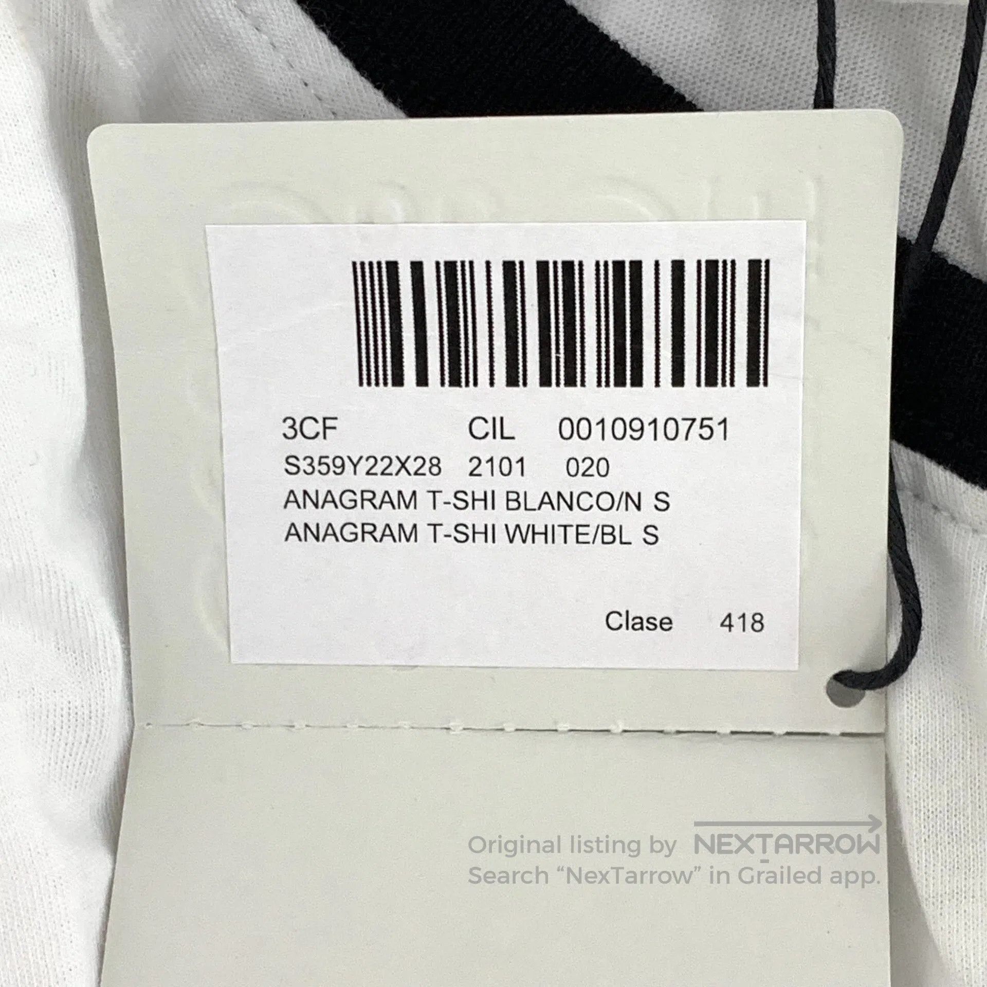 Loewe Loewe White Logo Embroidered Cotton Crew Neck Short Sleeve Size US S / EU 44-46 / 1 - 8 Thumbnail