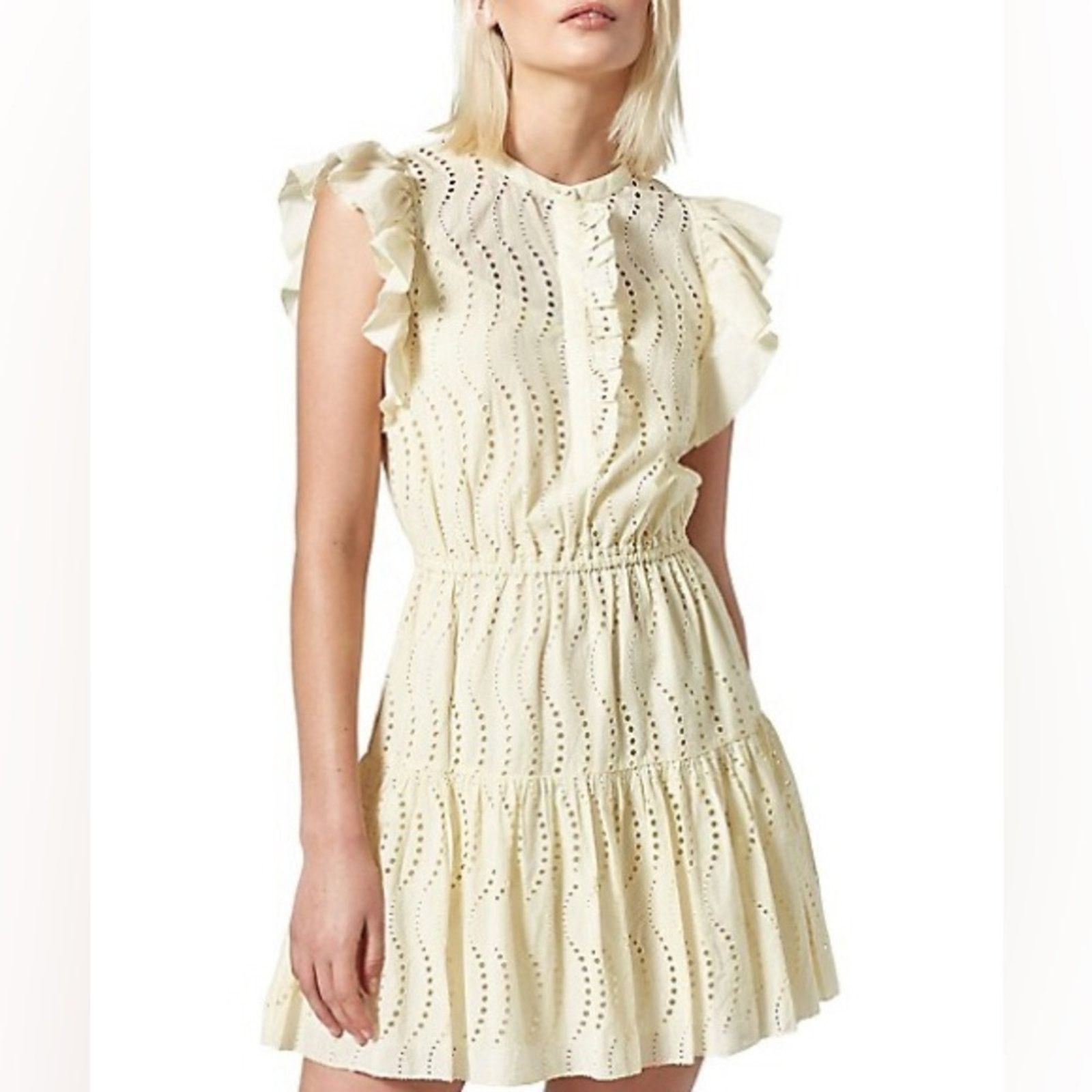 Joie NWT Joie The Krystina Dress Lace Eyelet Mini Dress Floral M Size M / US 6-8 / IT 42-44 - 4 Thumbnail