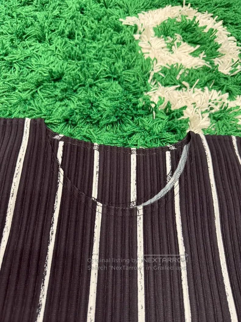 Issey Miyake Issey Miyake Pleated Striped Short Sleeve Size US M / EU 48-50 / 2 - 2 Thumbnail