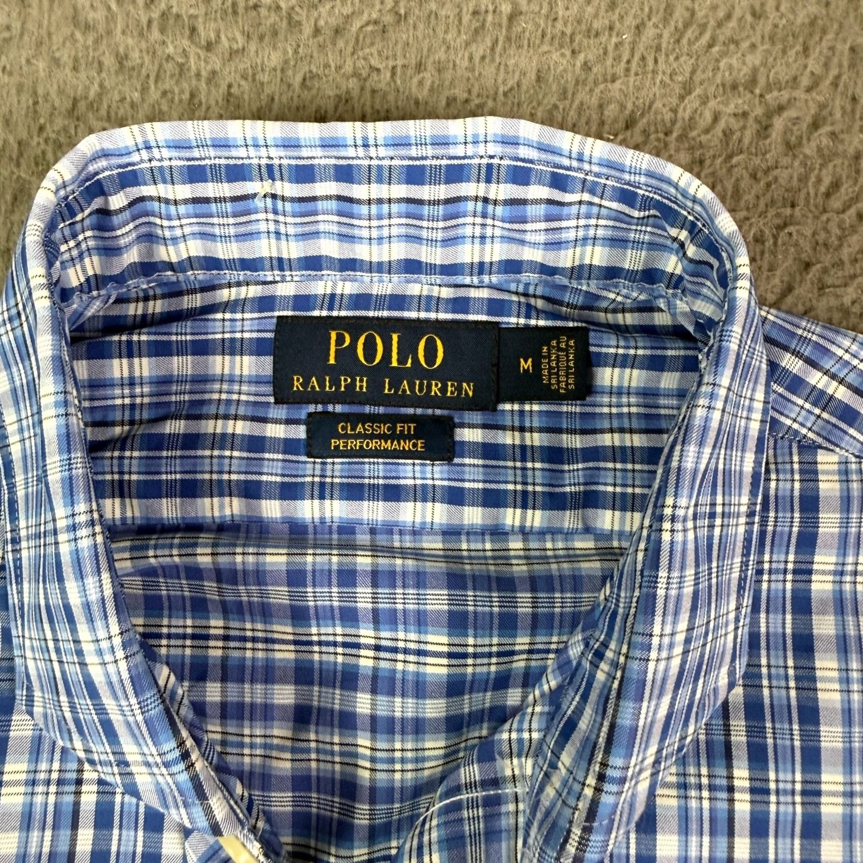 Polo Ralph Lauren Polo Ralph Lauren Performance Shirt Mens M Classic Fit Blue Plaid Button NEW Size US M / EU 48-50 / 2 - 3 Thumbnail