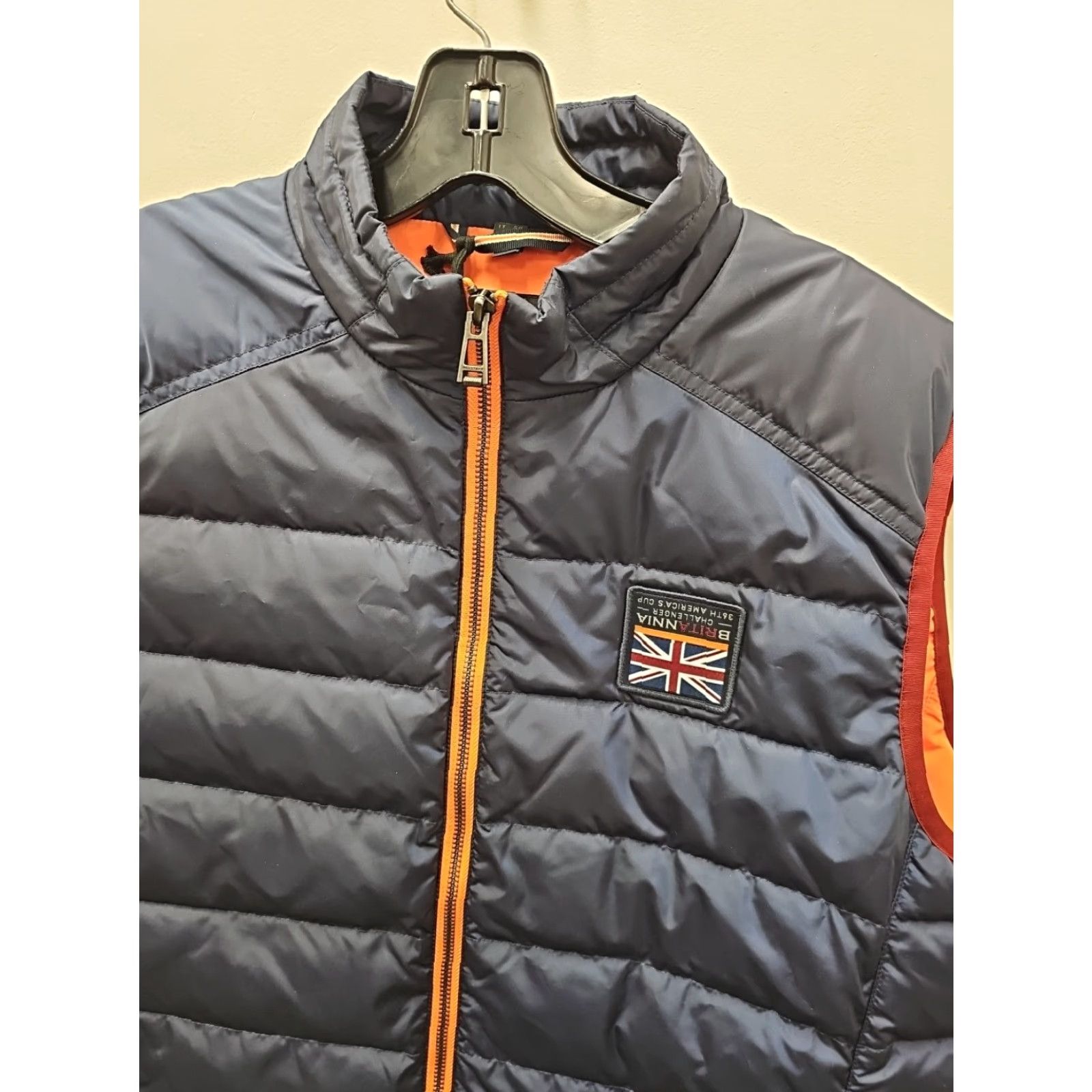 Belstaff VINTAGE Belstaff BRITTANIA CUP DOWN GILET VEST 40 Mens Blue Red Quilted Short Down Dug 23 chest 27.5 length 12/4 Size US XXS / EU 40 - 3 Thumbnail