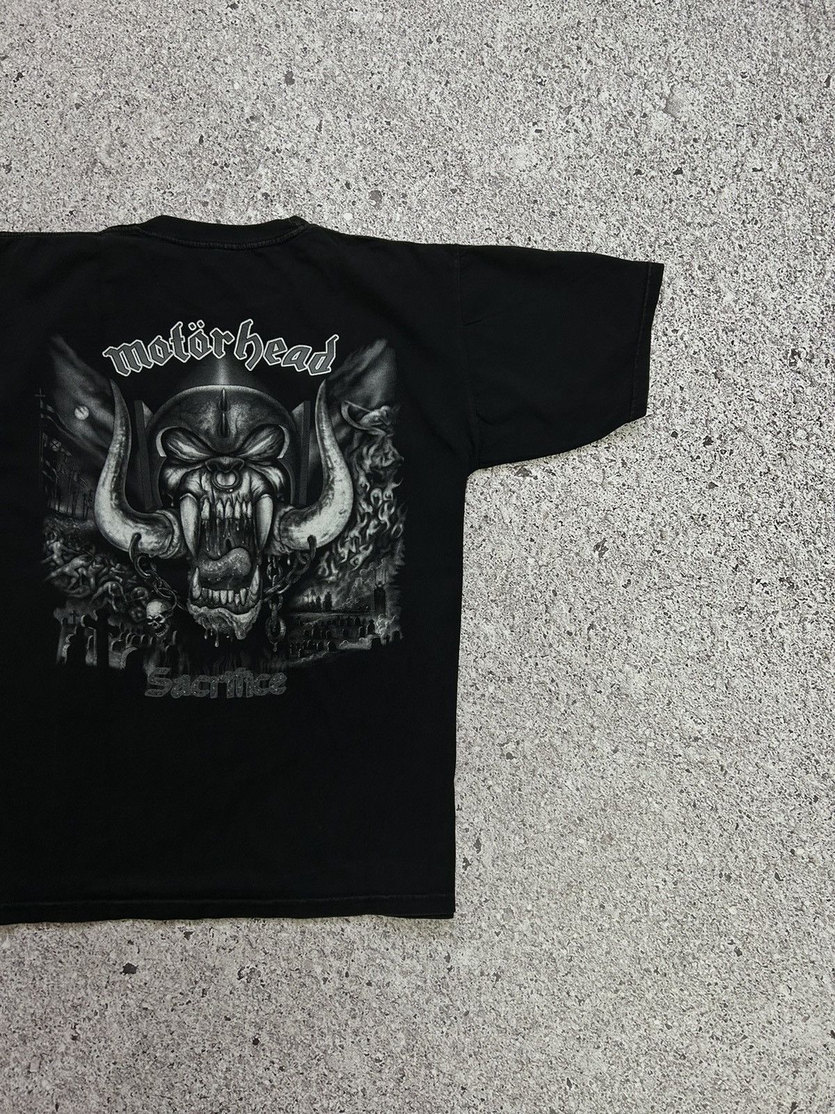 Band Tees × Vintage Vintage 90’s Band Rock Motorhead Sacrifice T-Shirt Size US XXL / EU 58 / 5 - 6 Thumbnail