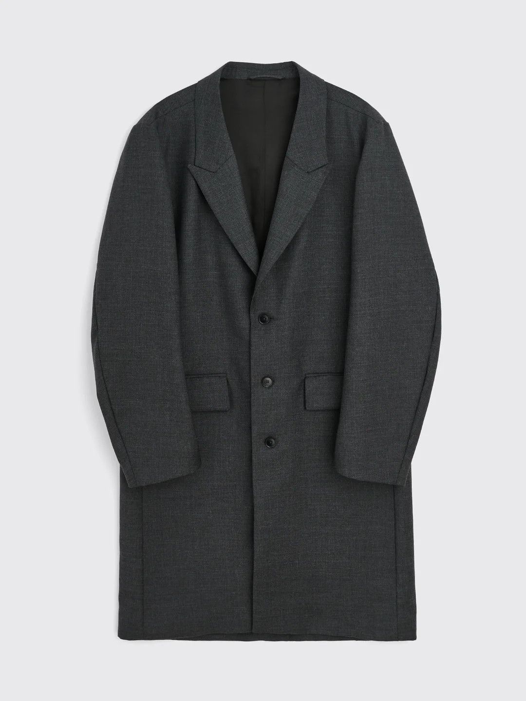 Tres Bien 💚 Très Bien Everywear Peak Lapel Coat Wool Dark Grey NEW Size US S / EU 44-46 / 1 - 1 Thumbnail